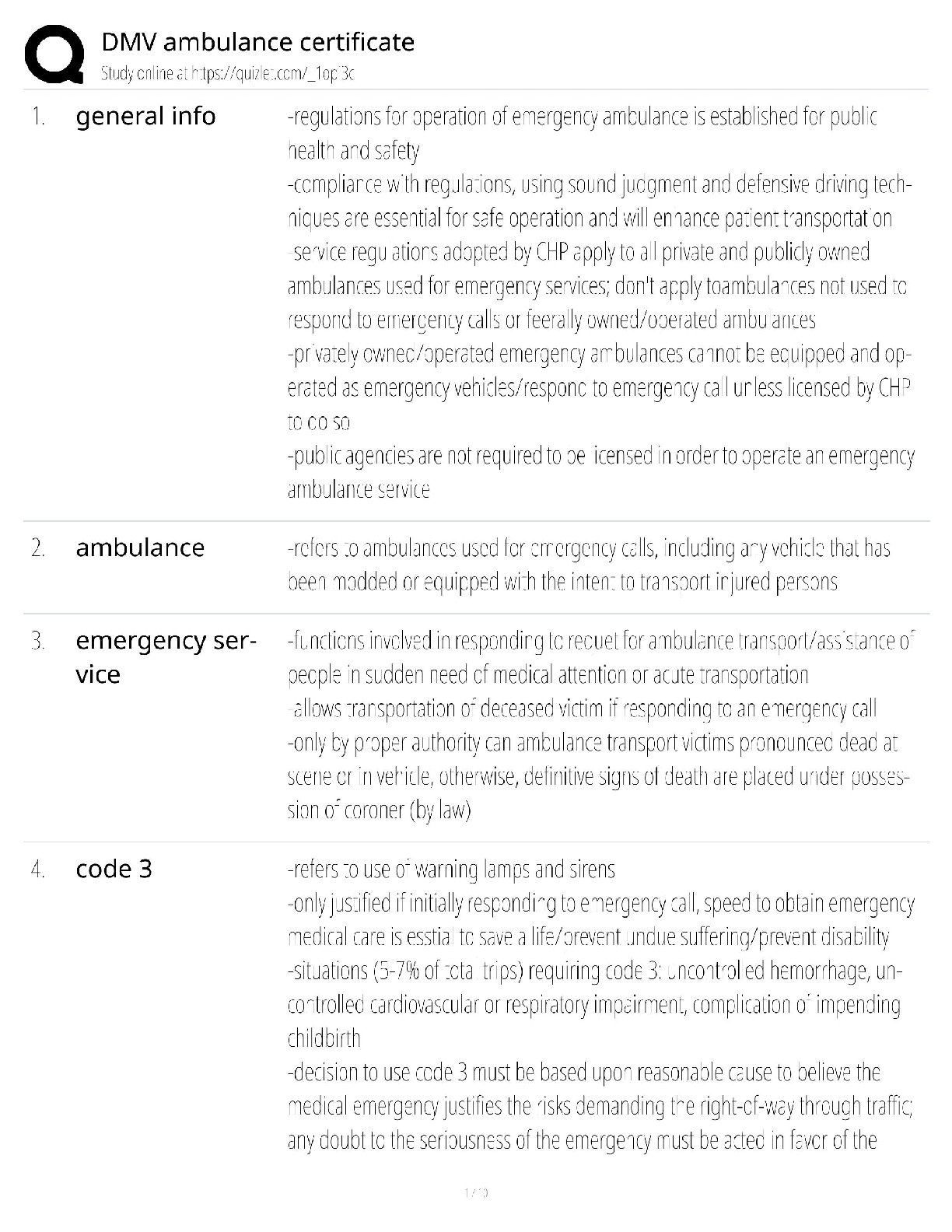 Preview of DMV Ambulance Certificate / Score 100% / 2025 Study Guide &amp; Test Bank