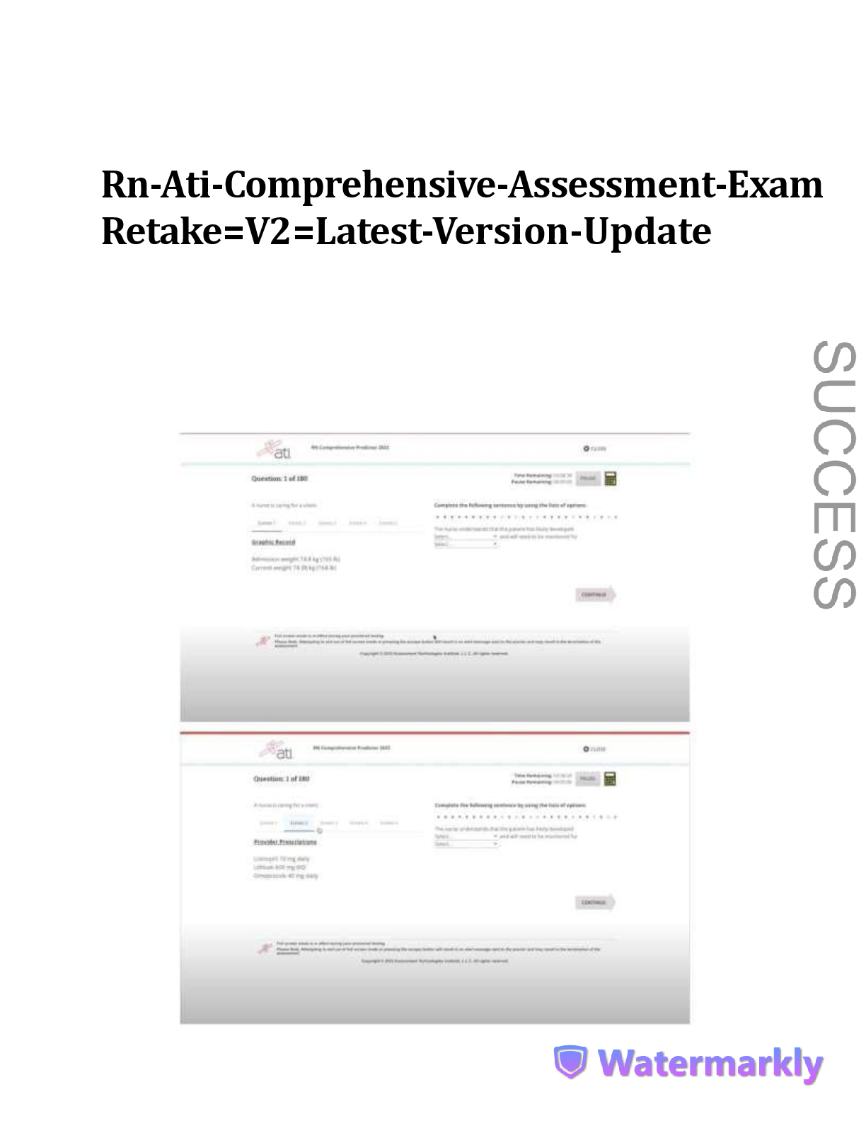 Preview image for Rn-Ati-Comprehensive-Assessment-Exam  Retake=V2=Latest-Version-Update