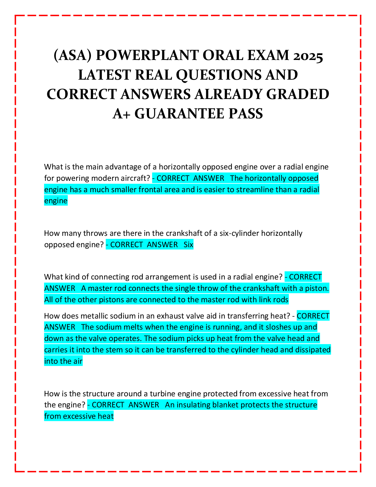 Preview image for (ASA) POWERPLANT ORAL EXAM 2025  LATEST REAL QUESTIONS AND  CORRECT ANSWERS ALREADY GRADED  A+ GUARANTEE PASS