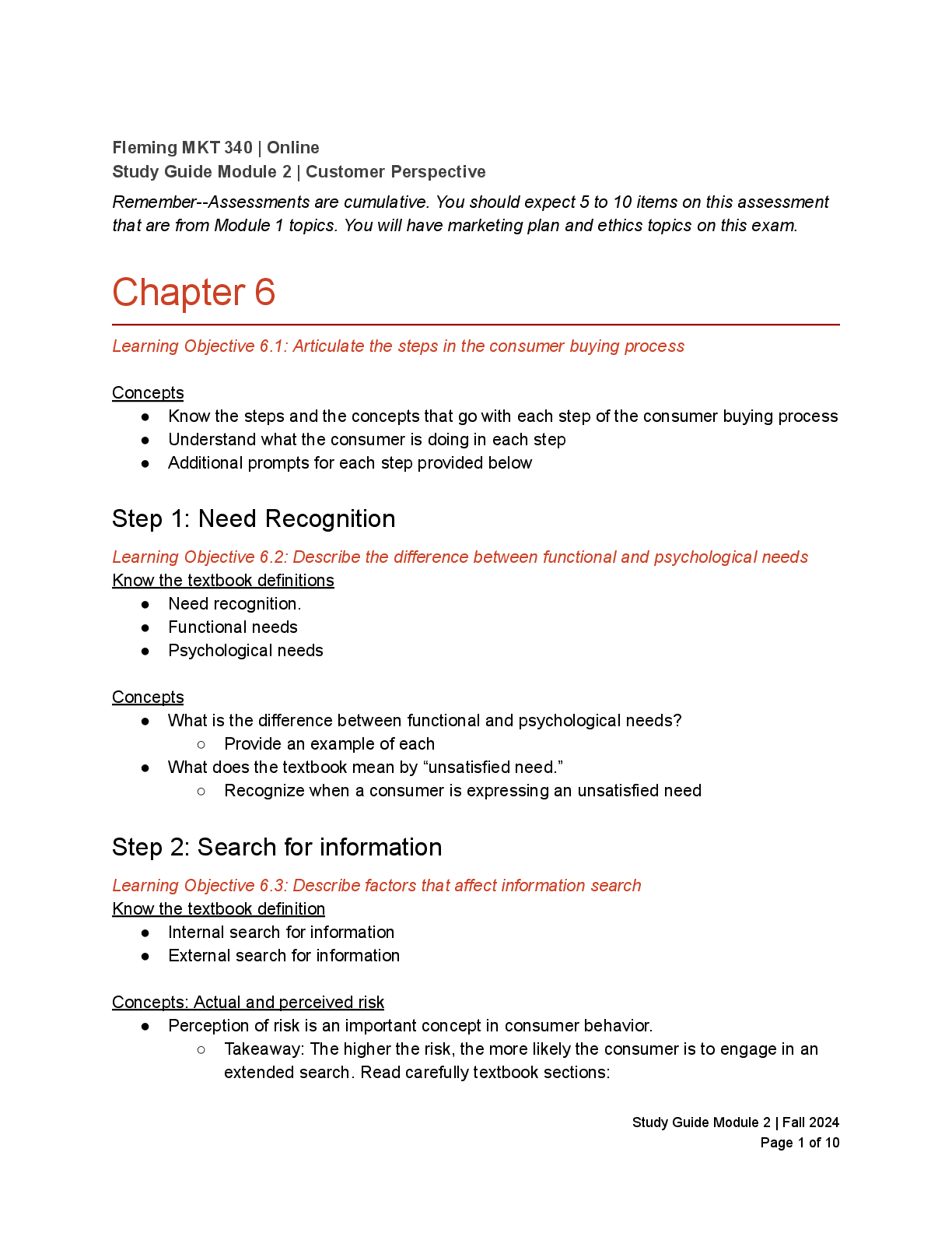 Preview image for M2 Study Guide  Fall 2024