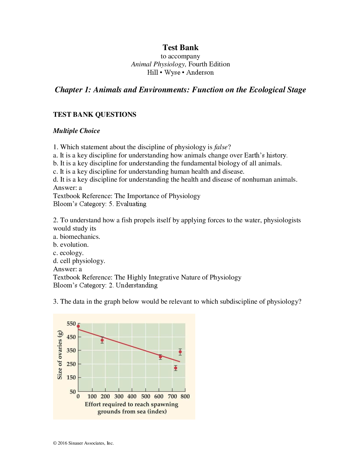 Preview image for Chapter 1: Animals and Environments: Function on the Ecological Stage TEST BANK QUESTIONS