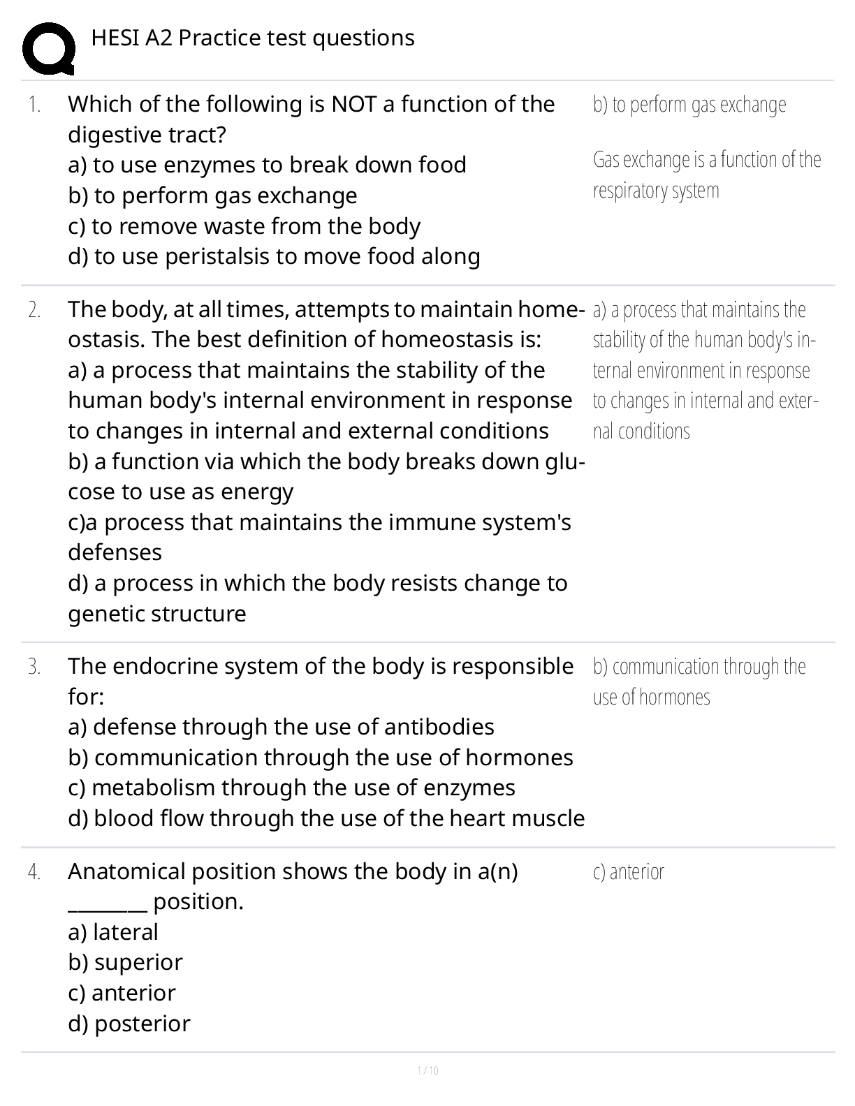 HESI A2 Practice Test Questions - Scholarfriends