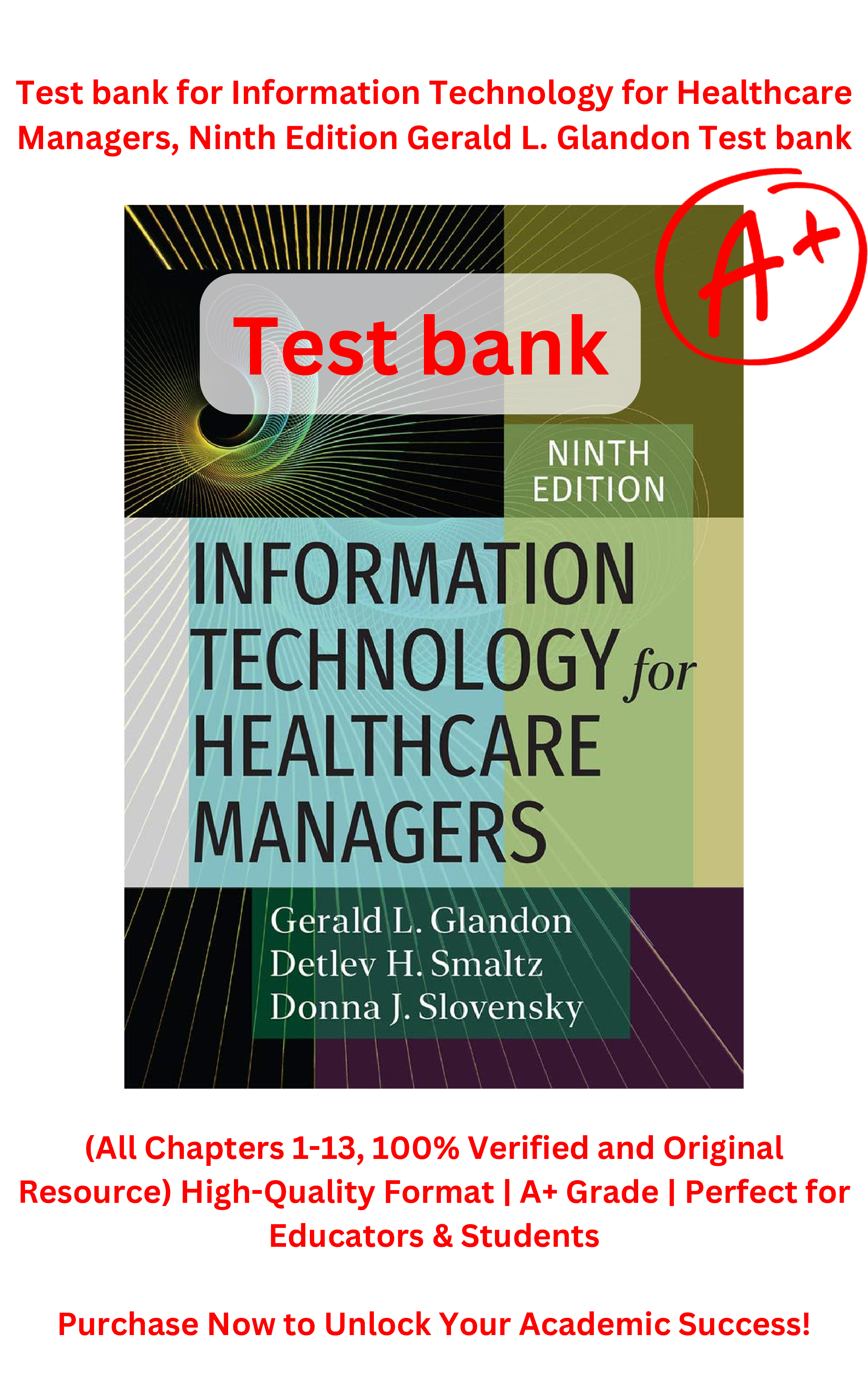 Preview image for Information Technology for Healthcare Managers, Ninth Edition Gerald L. Glandon Test bank
