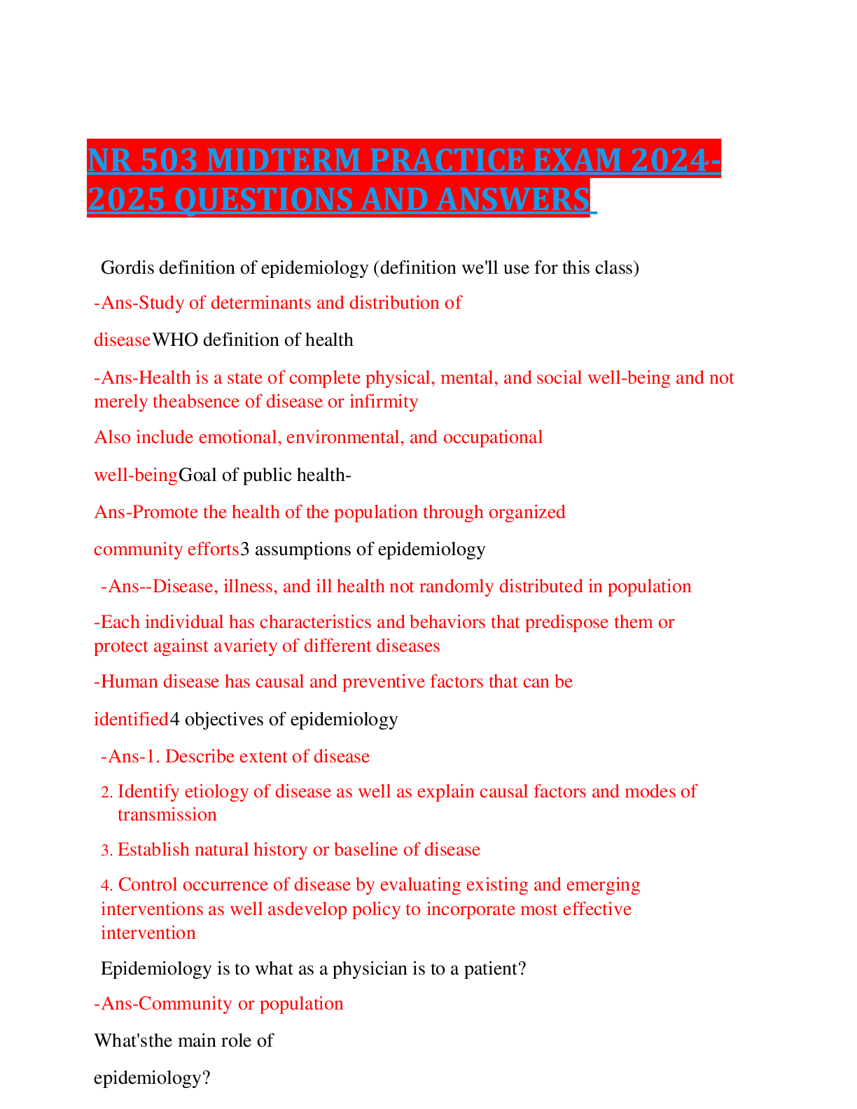 Preview image for NR 503 MIDTERM PRACTICE EXAM 2024-2025 QUESTIONS AND ANSWERS