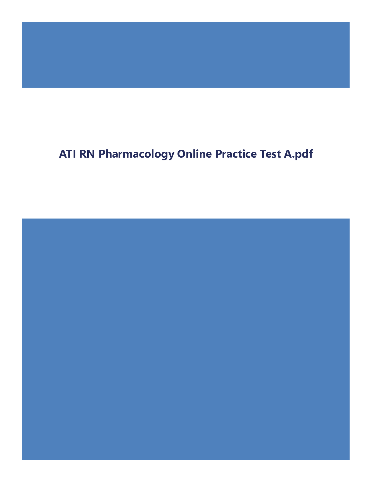 Preview of ATI RN Pharmacology Online Practice Test A.pdf