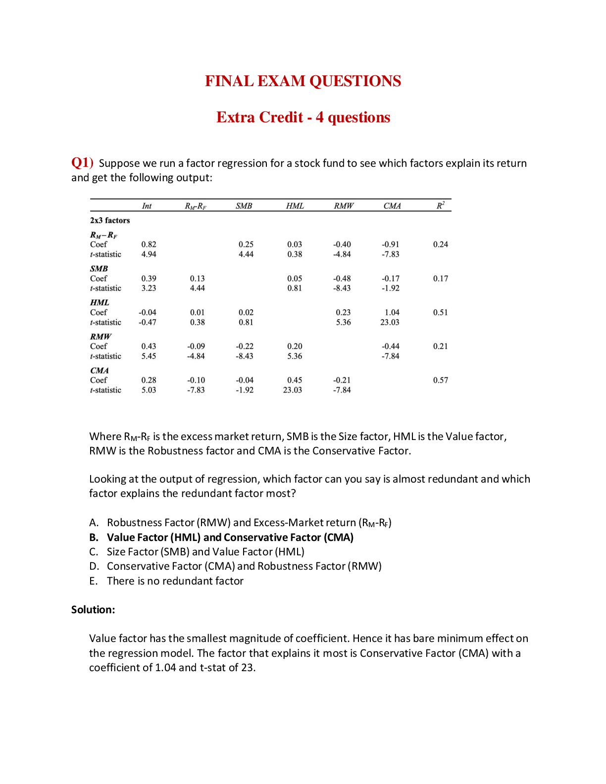 MGT 6203 Final Exam Questions | Georgia Institute of Technology