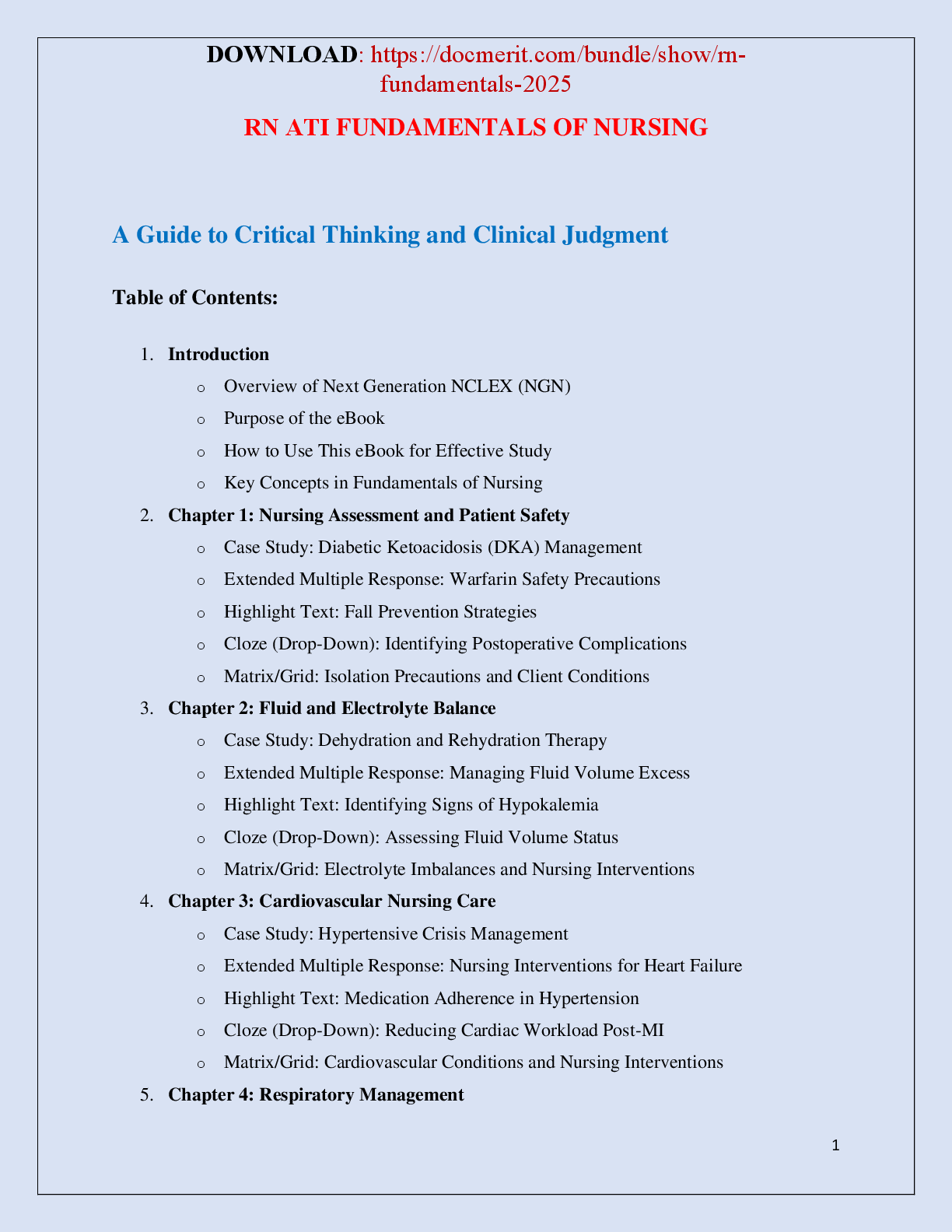 Preview image for RN ATI Fundamentals 2025.pdf