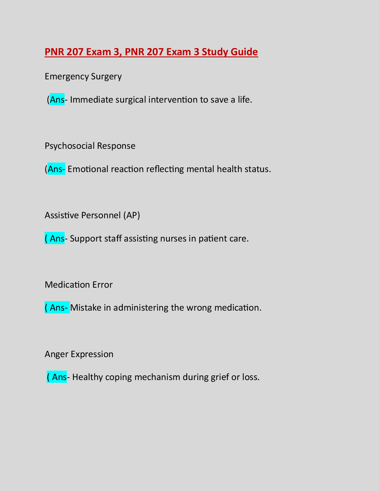 Preview image for PNR 207 Exam 3, PNR 207 Exam 3 Study Guide: Updated