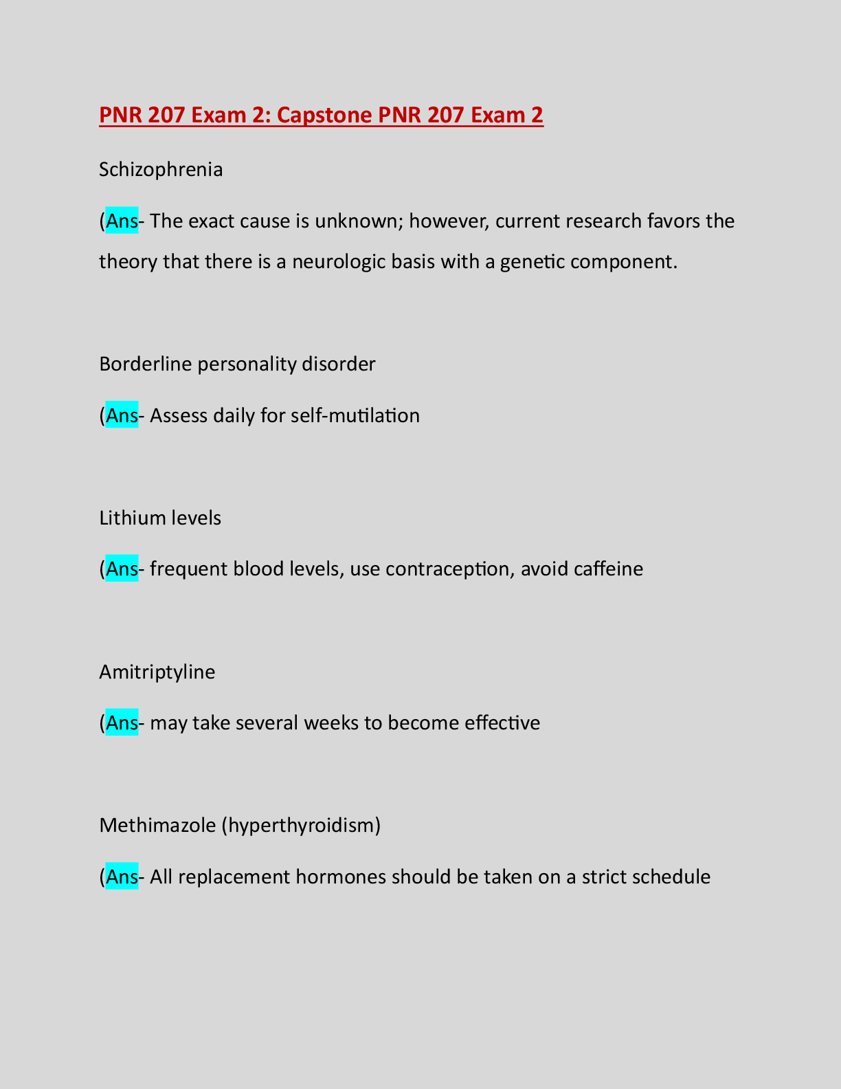 Preview image for PNR 207 Exam 2: Capstone PNR 207 Exam 2: Updated Solution