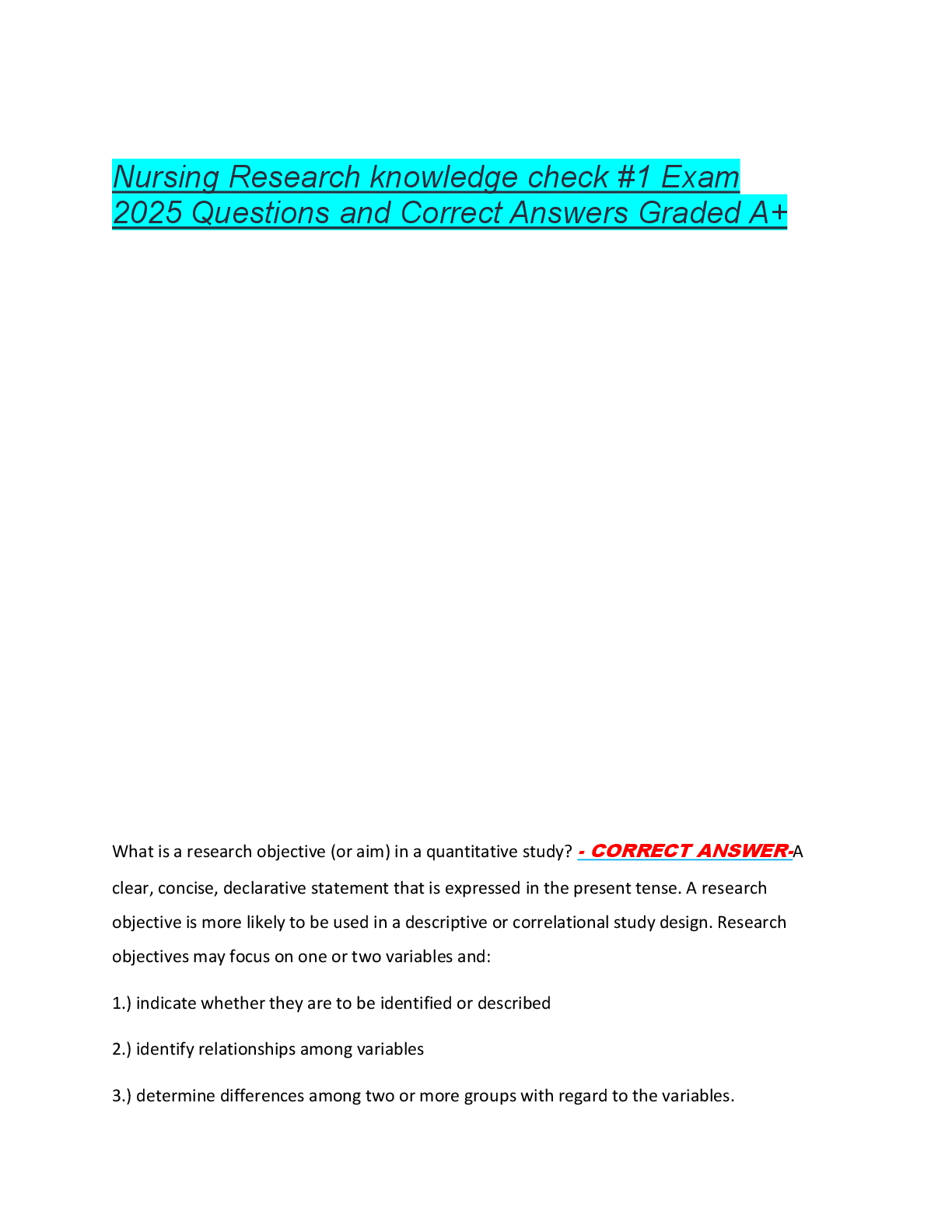 Preview of Anatomy &amp; Physiology Chapter 16 Exam Latest  2025 Questions and Answers Graded A+