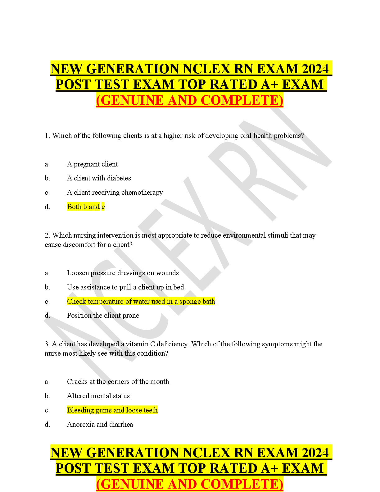 Preview image for new generation nclex rn_exam_2023_post_test_exam_top_rated_exam__genuine_and_complete_.pdf (4)