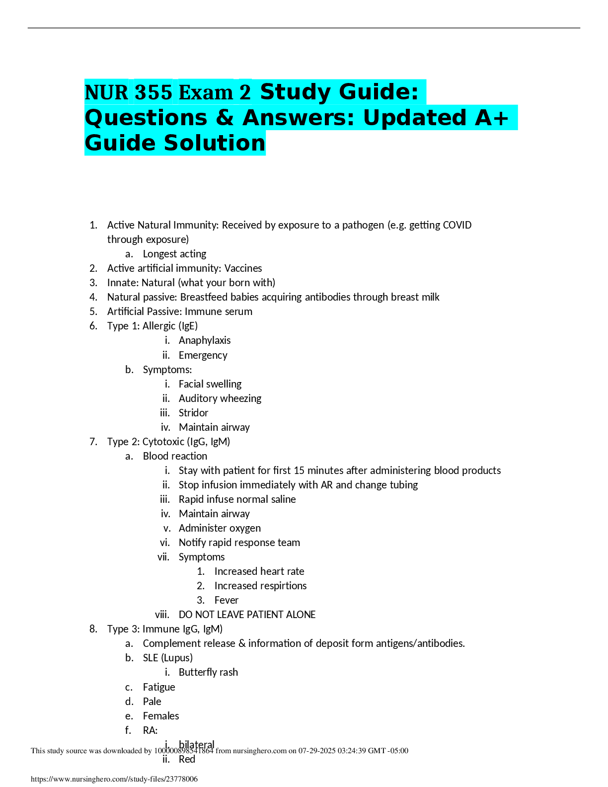 Preview image for sd nur 355 exam_2_nur_355_exam_2_medsurg_review.docx