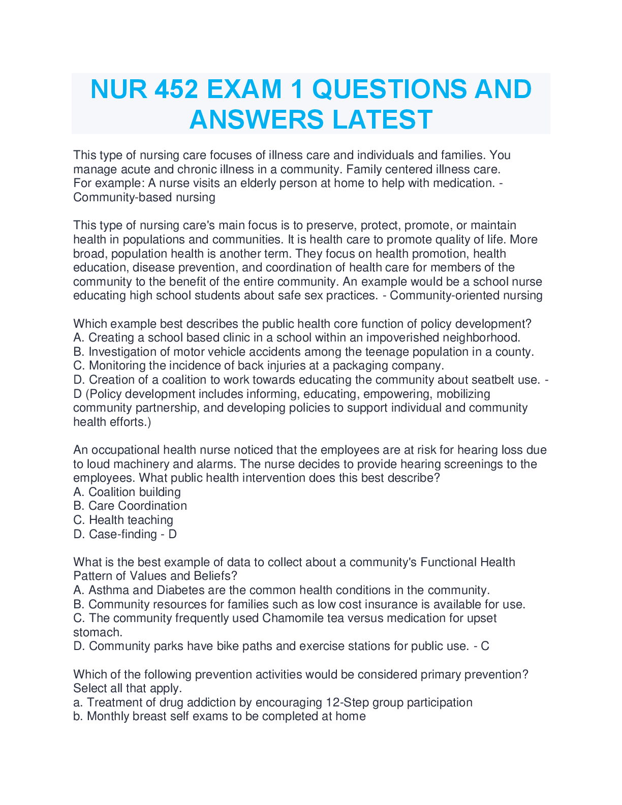Preview image for NUR 452 EXAM 1_QUESTIONS_AND_ANSWERS_LATEST.pdf