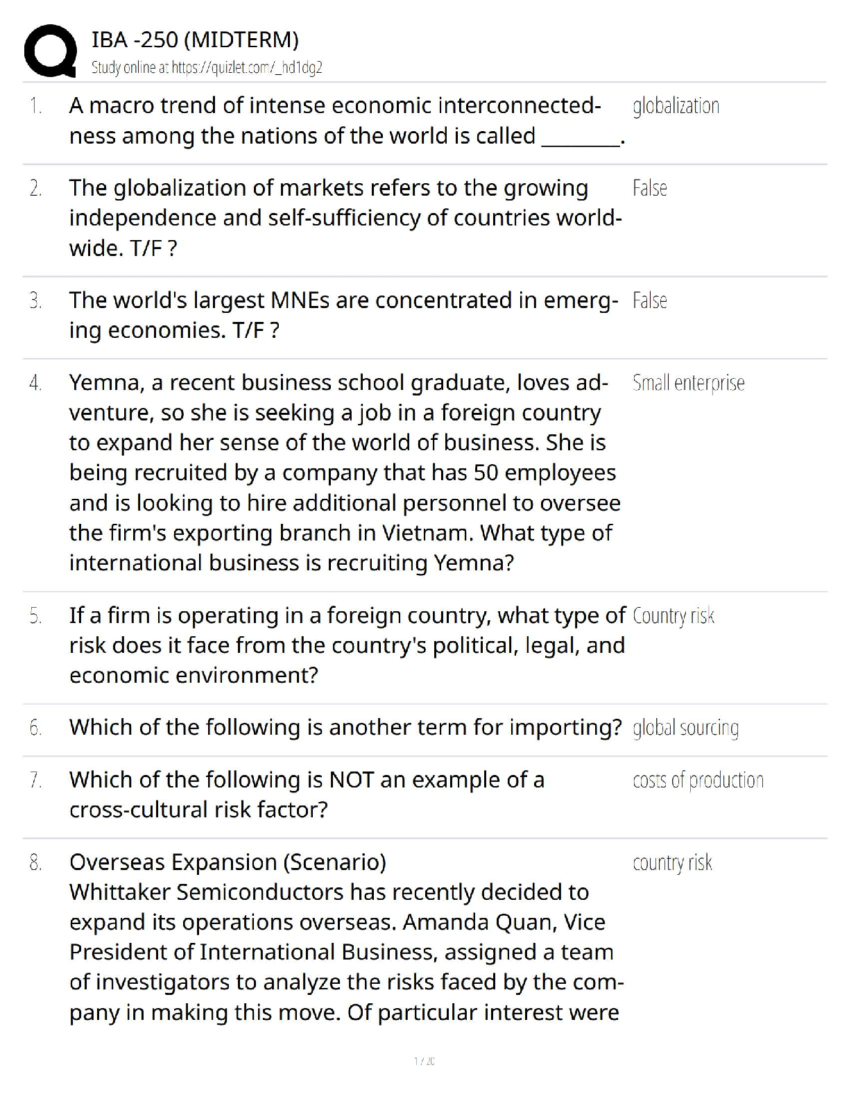 Preview image for IBA -250 (MIDTERM)