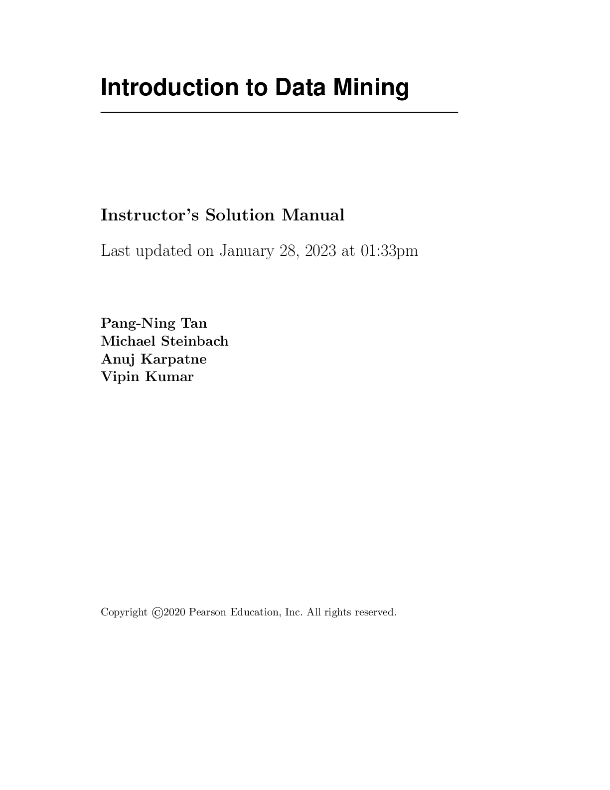 Preview of eBook Introduction to Data Mining 1st Edition By Steinbach Tan, Kumar