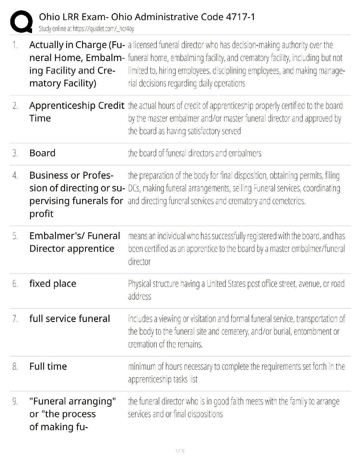 Preview image for Ohio LRR Exam- Ohio Administrative Code 4717-1
