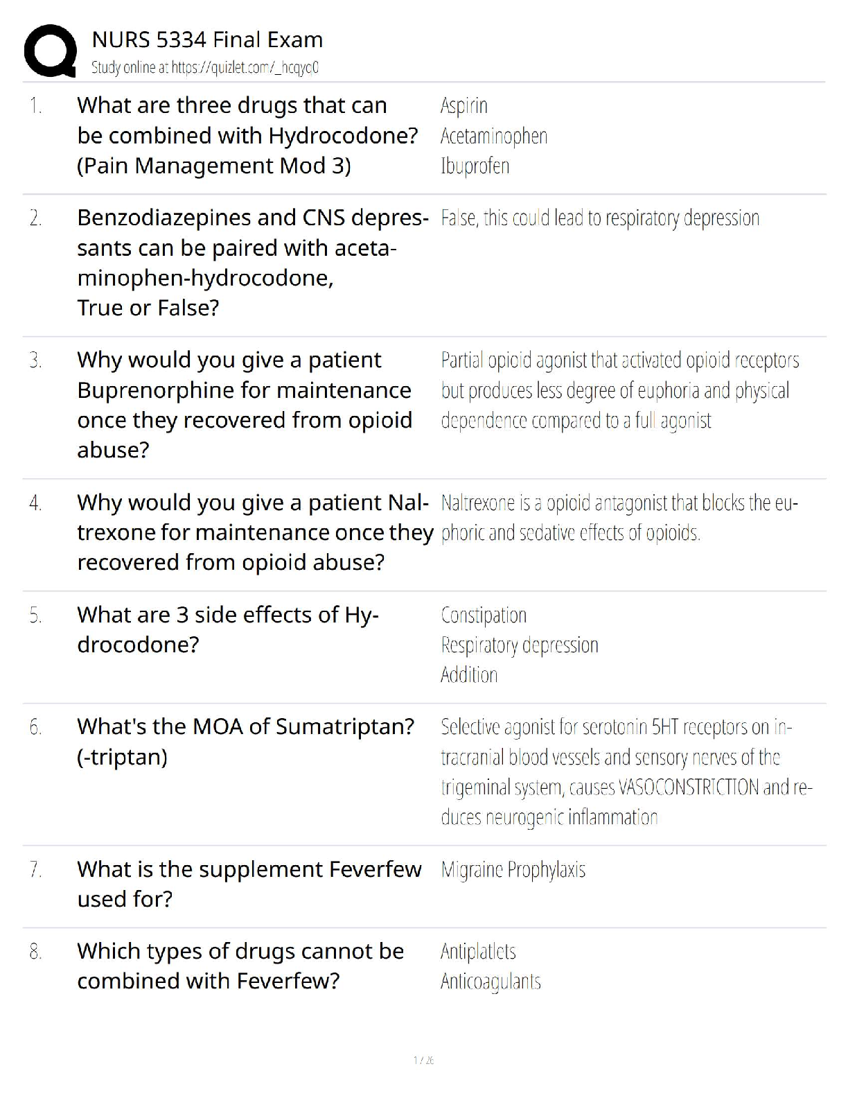 Preview image for NURS 5334 Final Exam