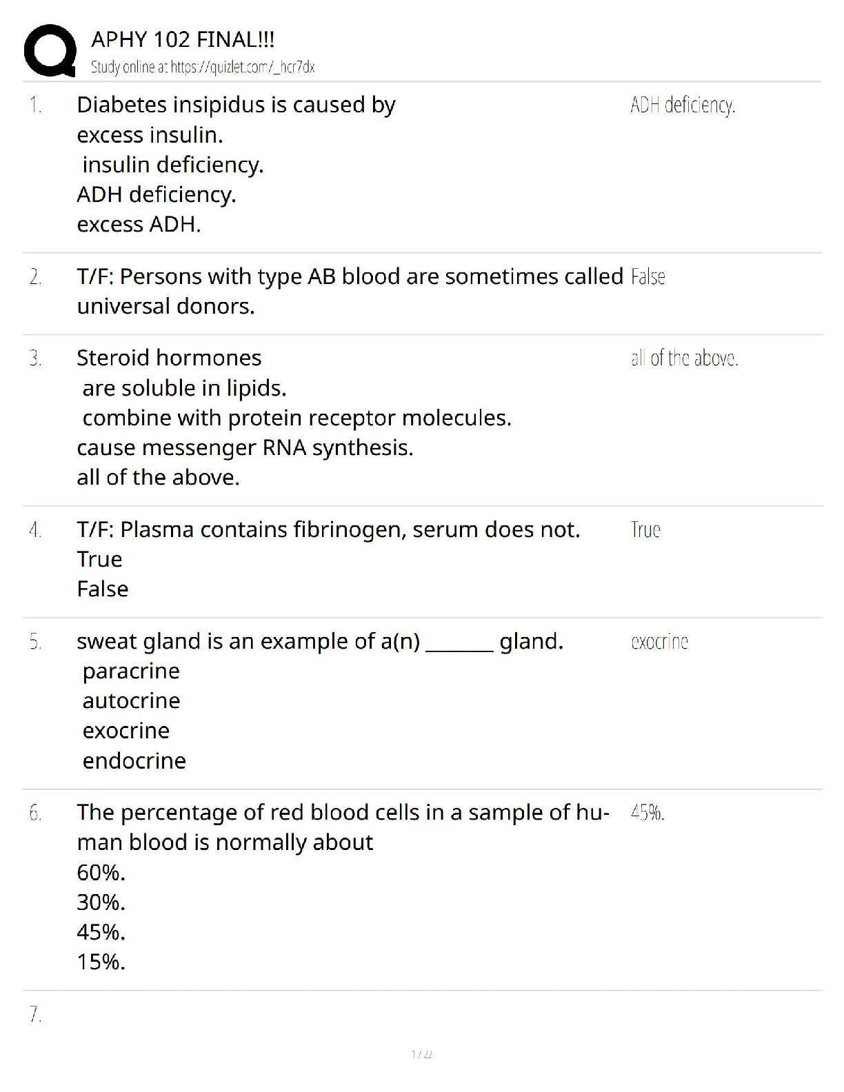Preview image for APHY 102 FINAL!!!