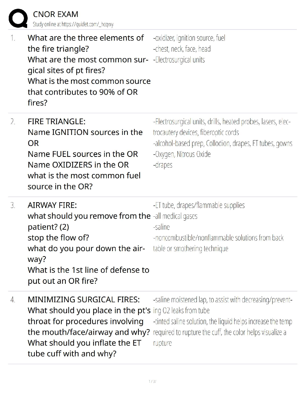 Preview image for CNOR EXAM