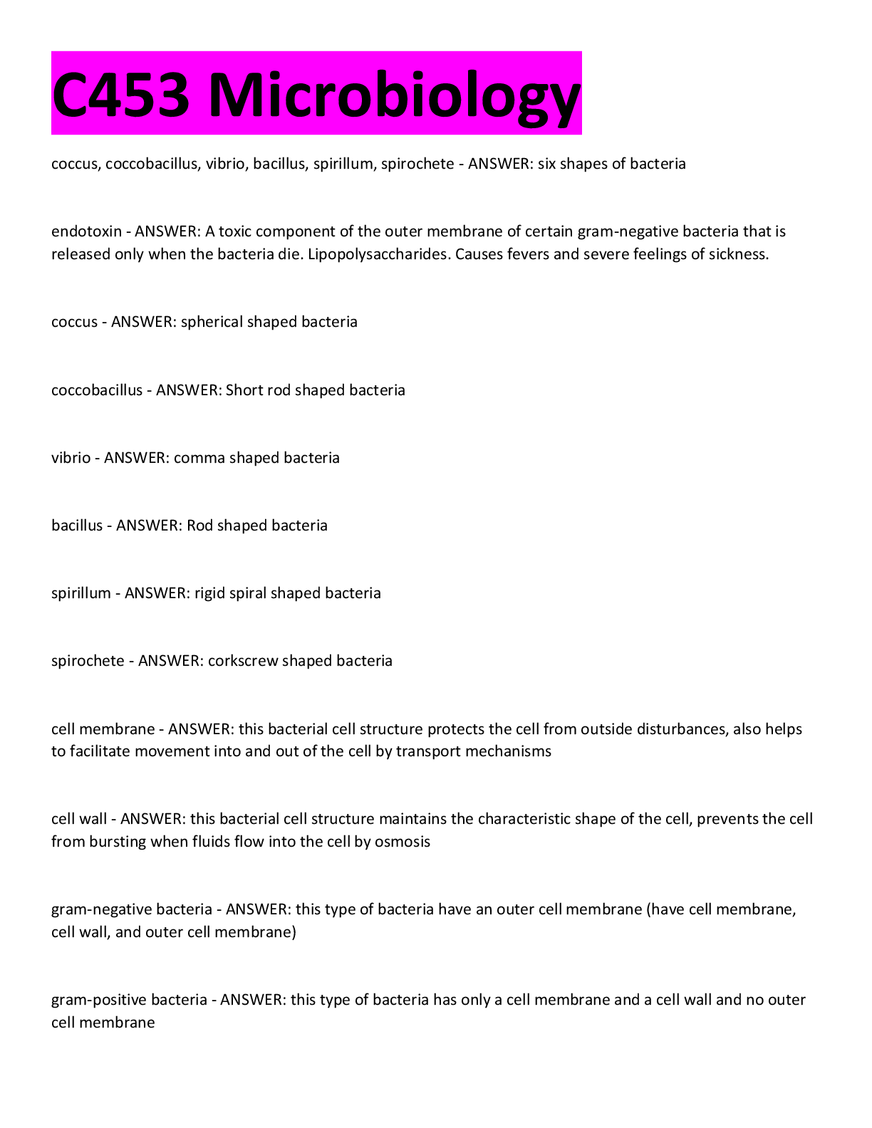 Preview image for C453 Microbiology