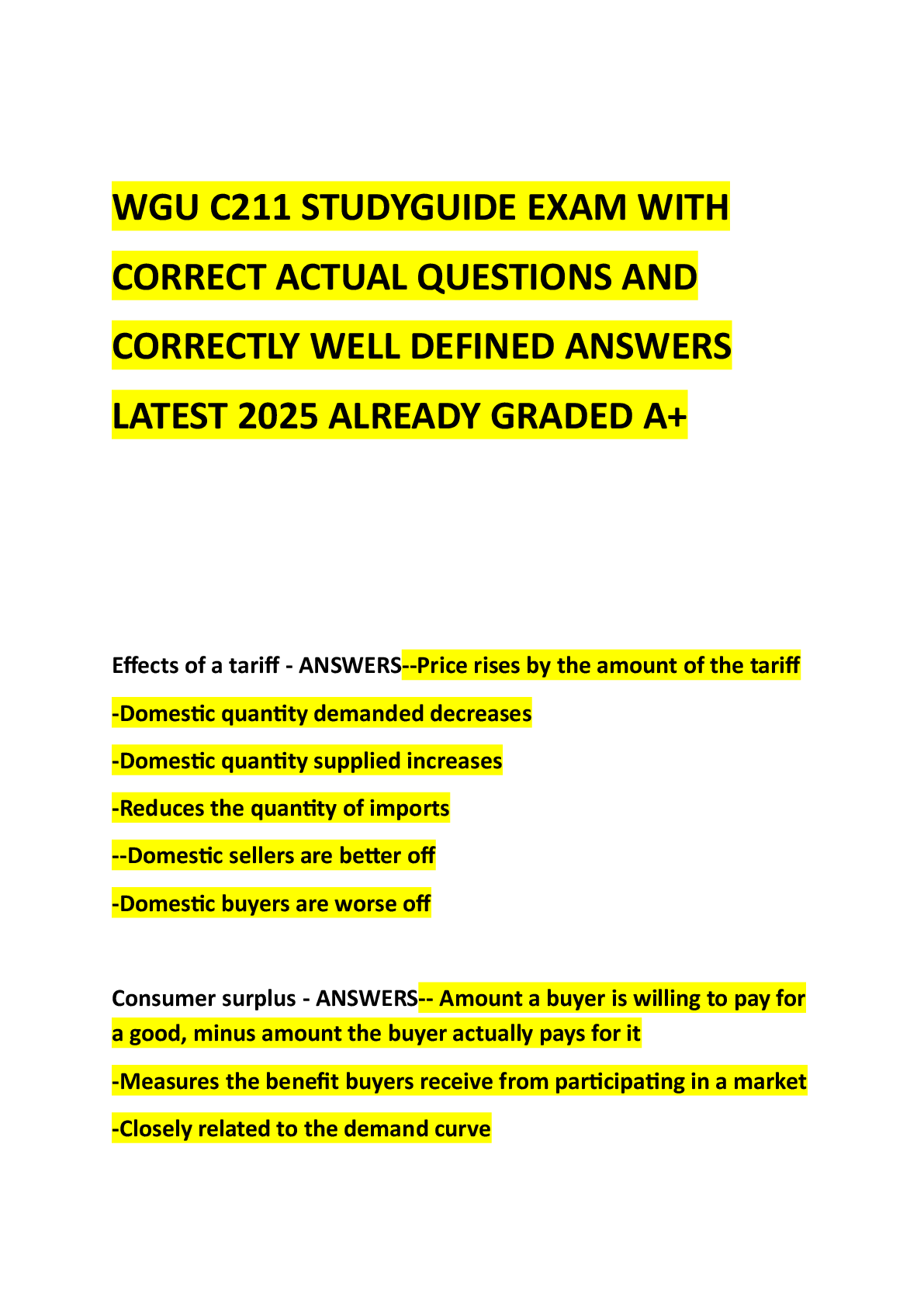 Preview image for WGU C211 STUDYGUIDE EXAM WITH CORRECT ACTUAL QUESTIONS AND CORRECTLY WELL DEFINED ANSWERS LATEST 2025 ALREADY GRADED A+