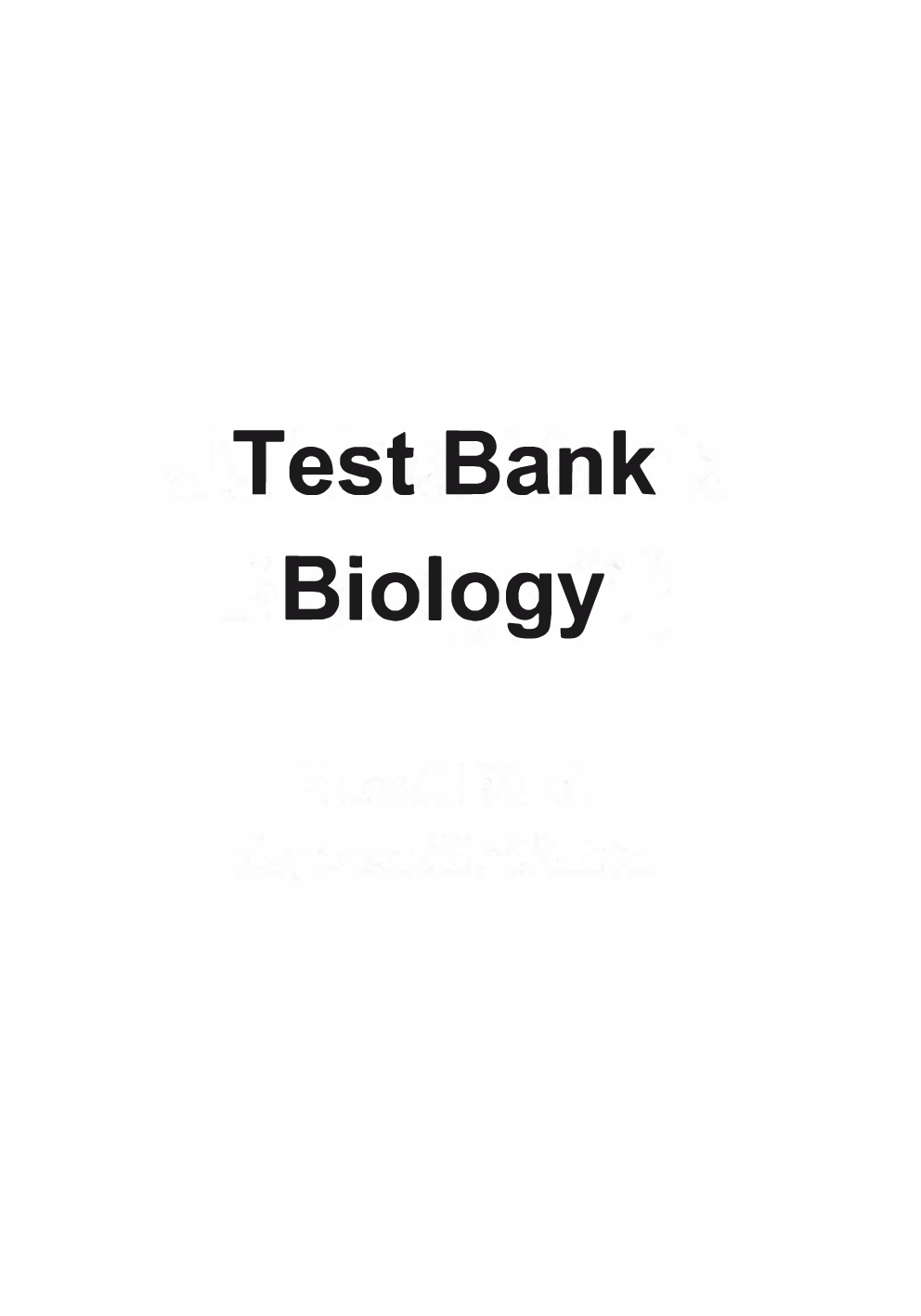 Preview image for Biology Testbank