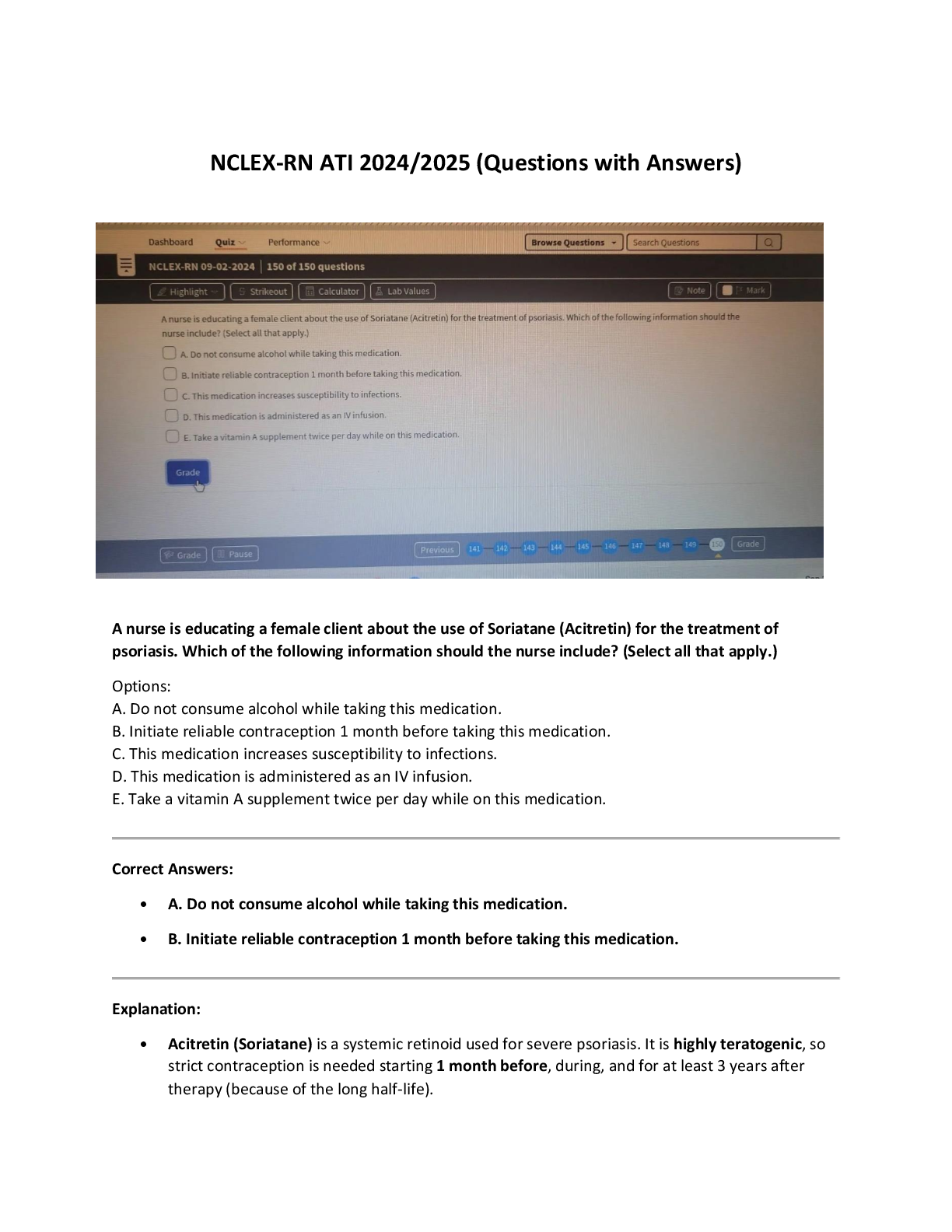 Preview image for 2025 nclex rn ati questions answers