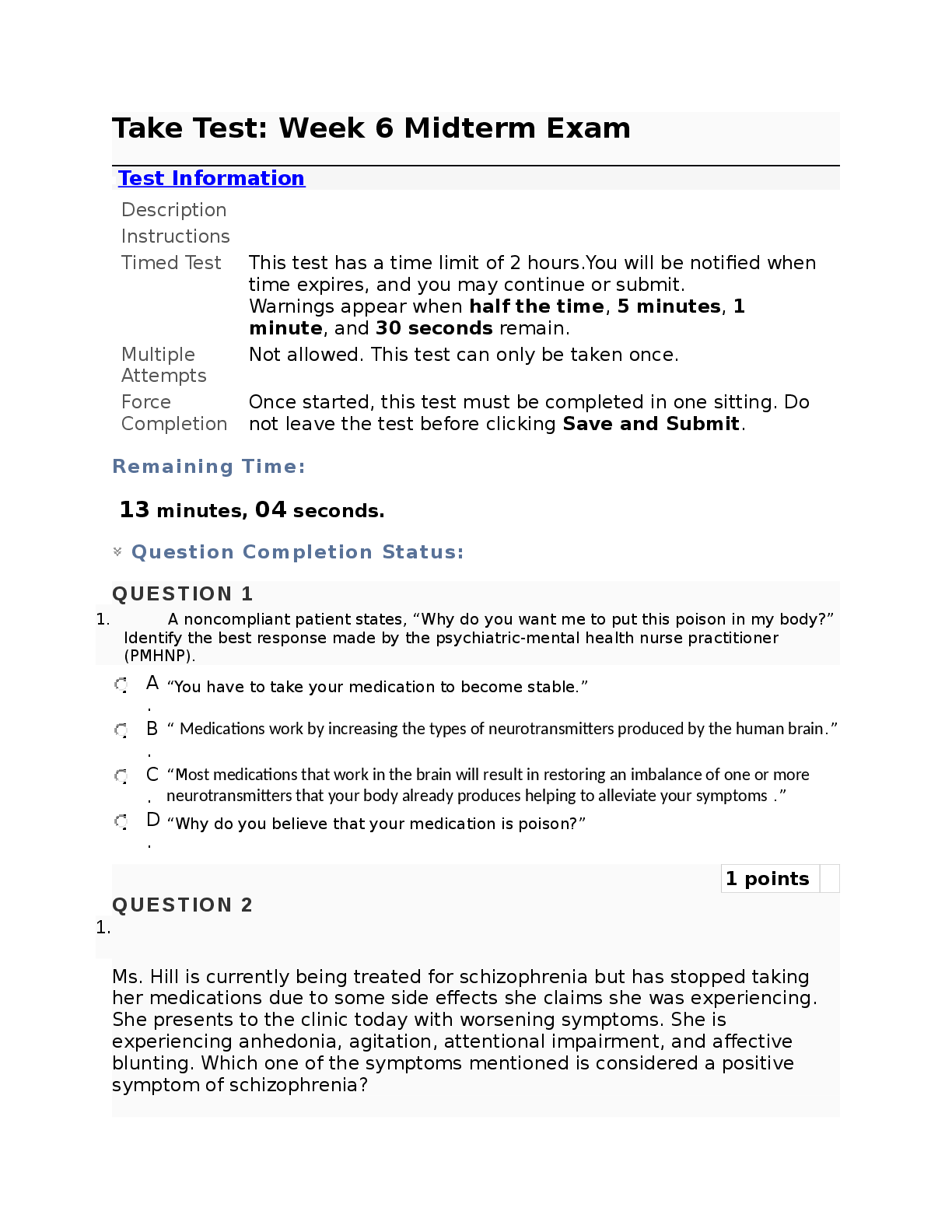 Preview image for NURS 6630 Midterm Exam