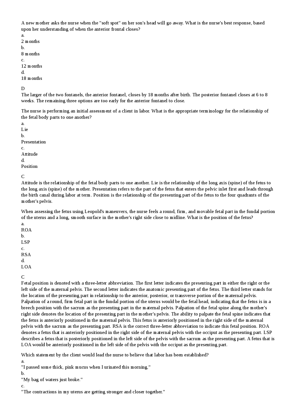 Preview image for NUR 4450 OB EXAM1