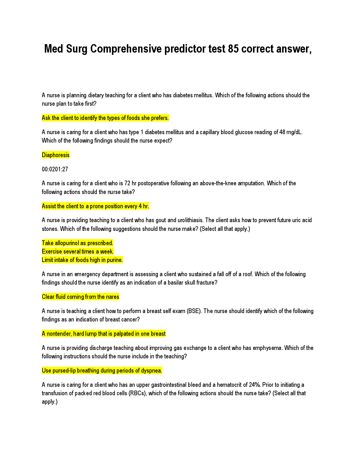 Preview image for Med_Surg_Comprehensive_predictor_test_85_correct_answer