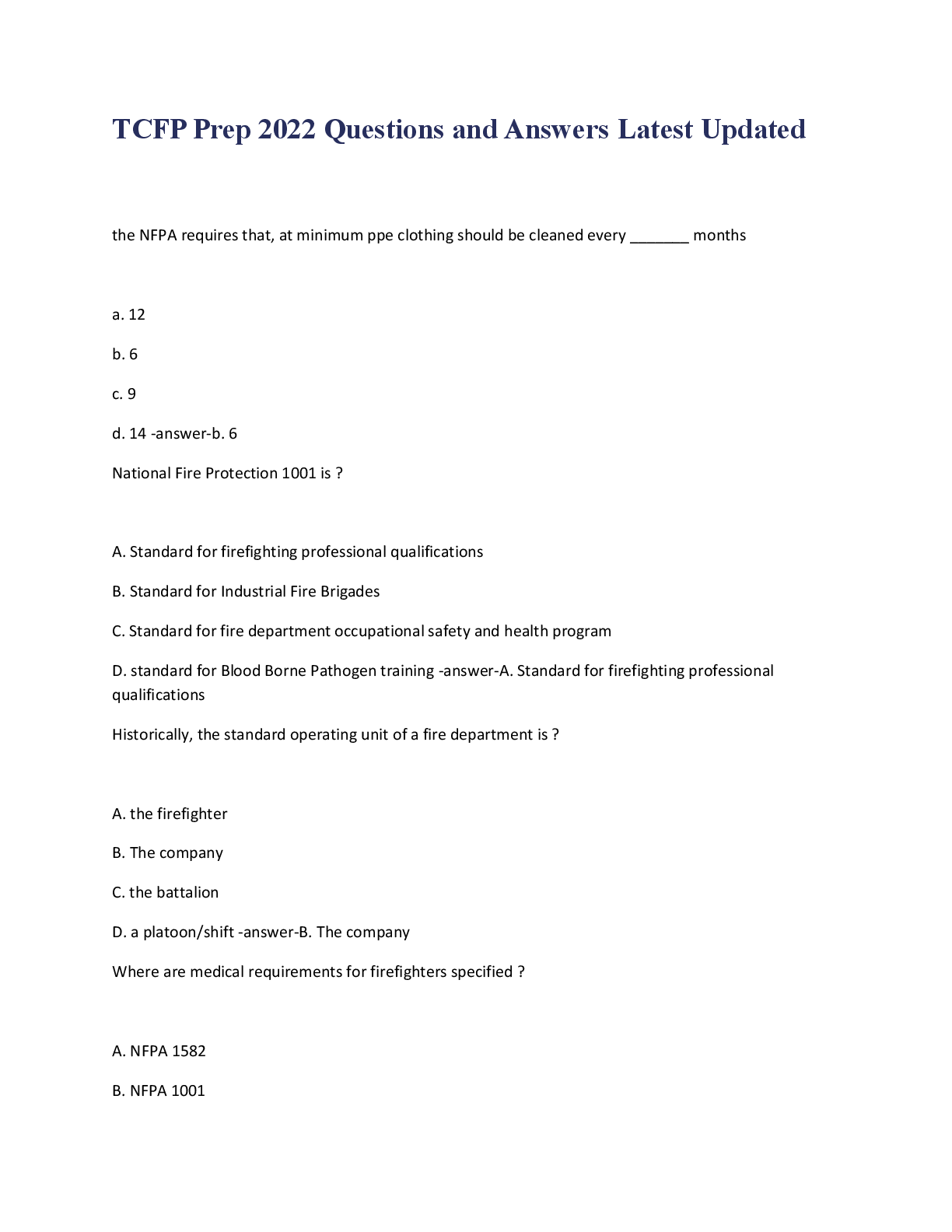 Preview image for TCFP_Prep_2022_Questions_and_Answers_Latest_Updated