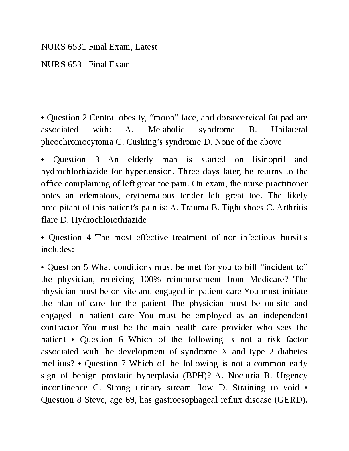 Preview image for NURS__6531_Final_Exam_Latest_2021__Walden_University