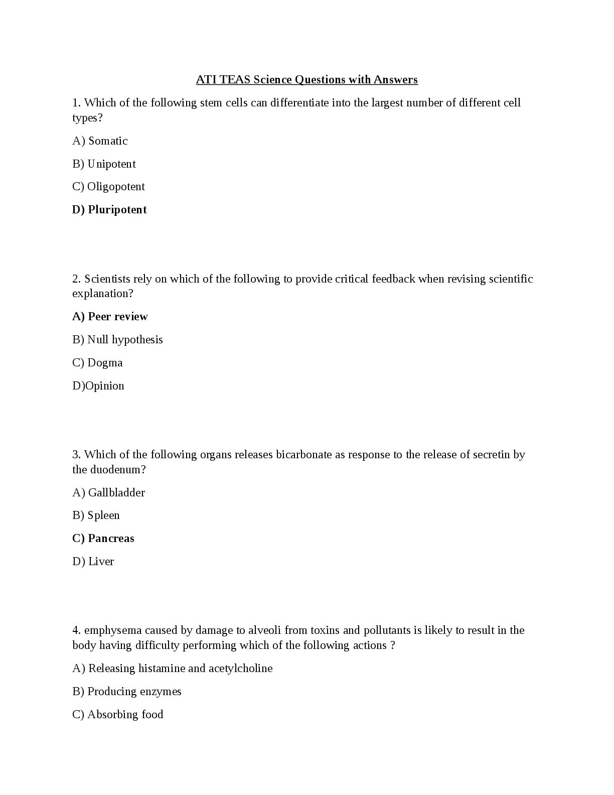 Preview image for ATI_TEAS_Science_Questions_with_Answers_latest