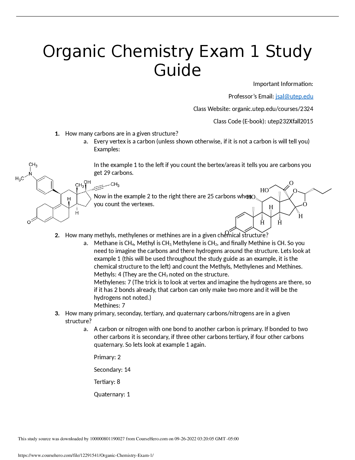 Preview image of Organic_Chemistry_Exam_1 document