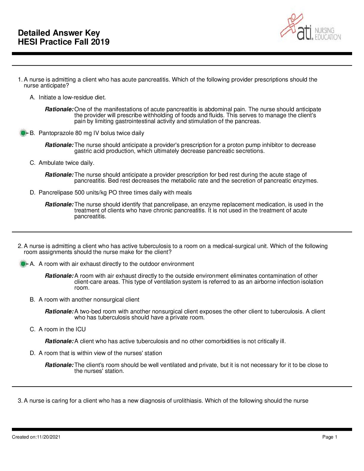 Preview image for ADULT HESI CUMULATIVE QUESTIONS & ANSWERKEY 2023
