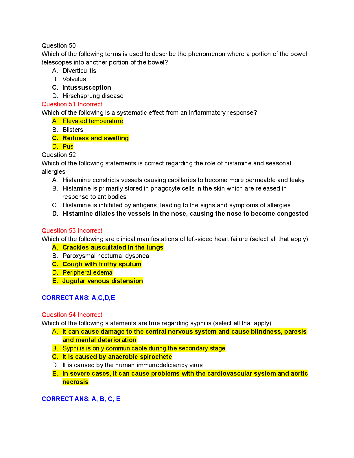 Preview image for NUR 2063 Essentials of Pathophysiology Exam