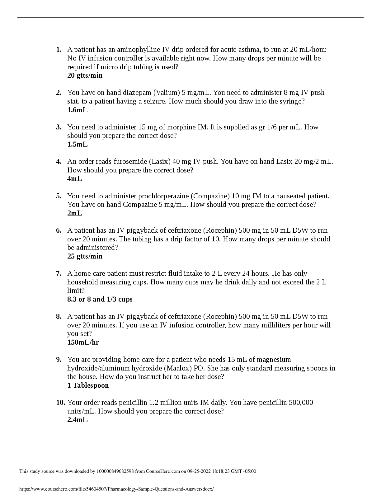 Preview image for Pharmacology_Sample_Questions_and_Answers