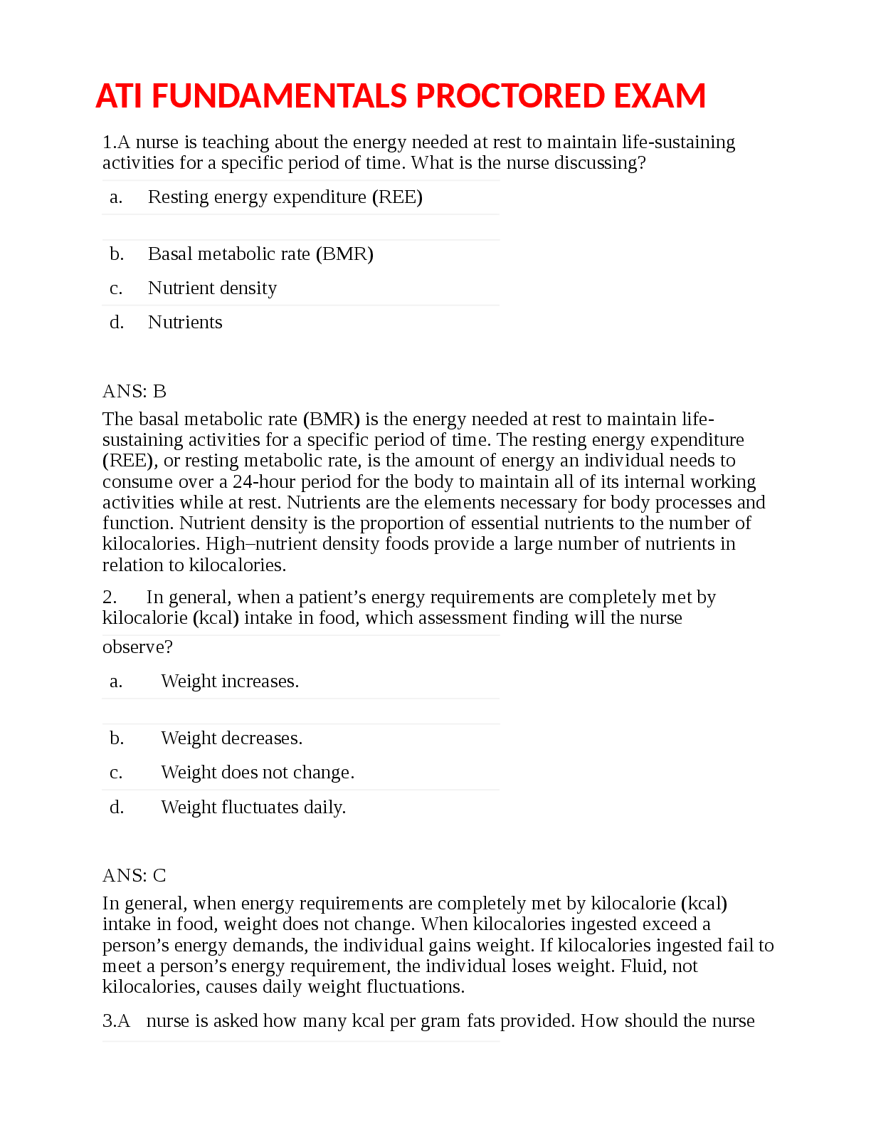 Preview image for ATI_FUNDAMENTALS_PROCTORED_EXAM