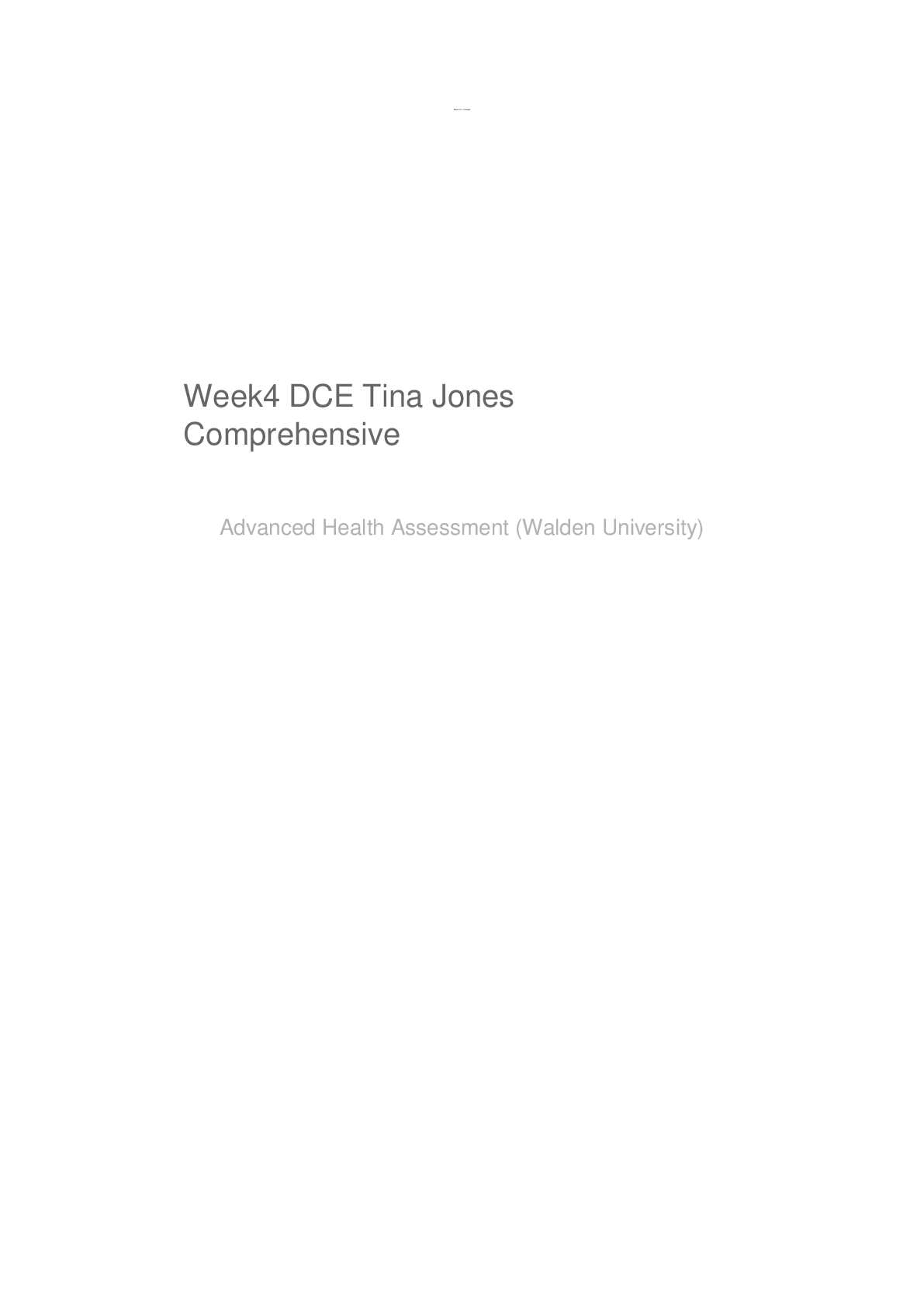 Preview image for Tina Jones Comprehensive SOAP (Documentation and Electronic Health Record