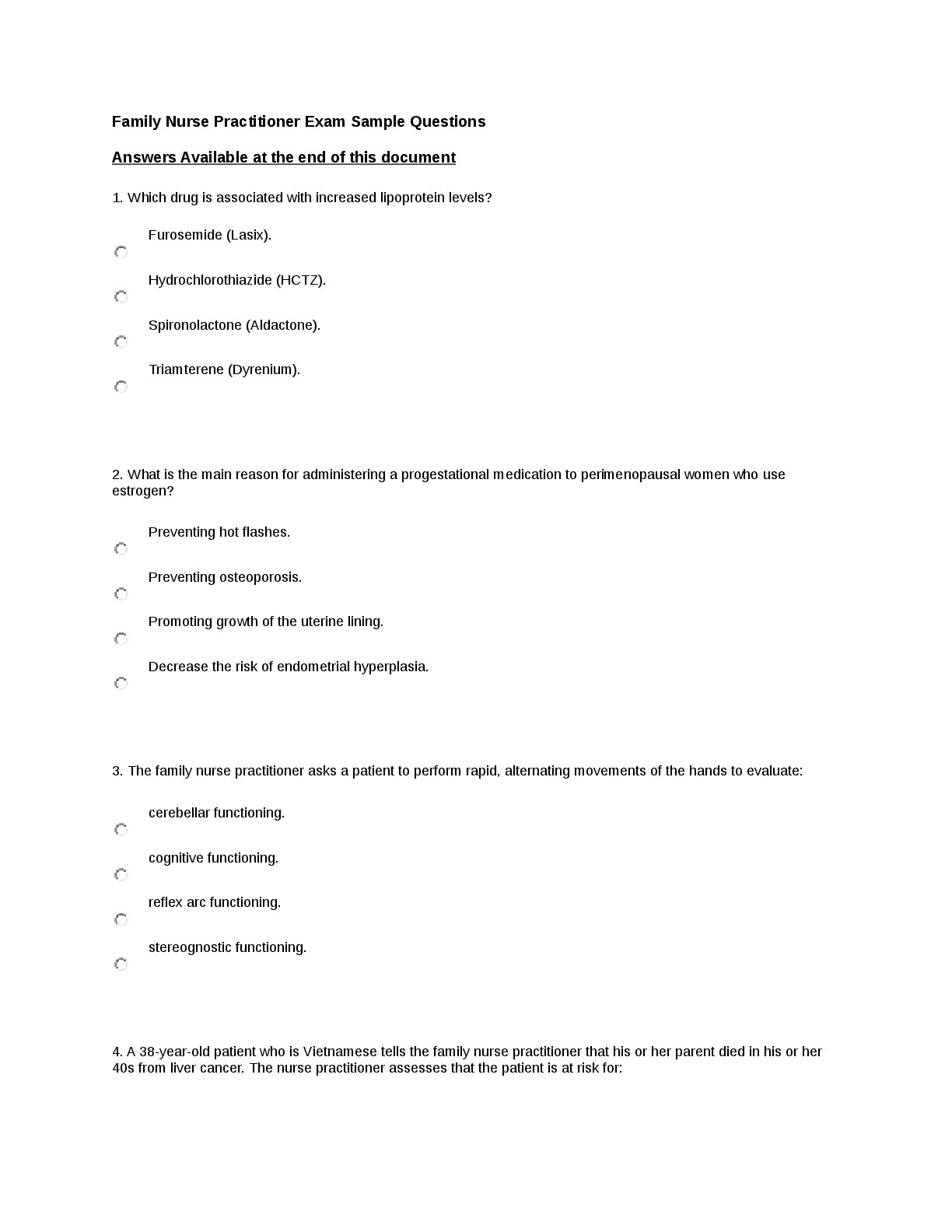 Preview image for Family_Nurse_Practitioner_Exam_Sample_Questions