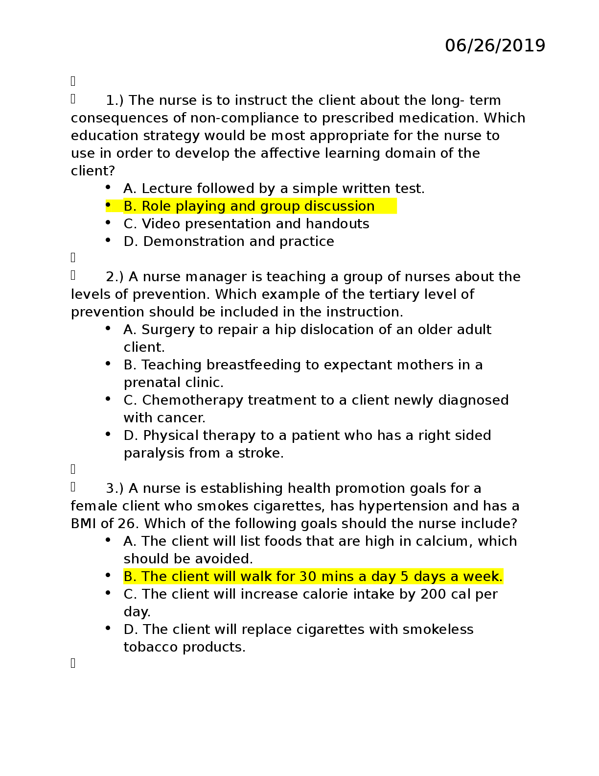 Preview image of NR222 final exam document