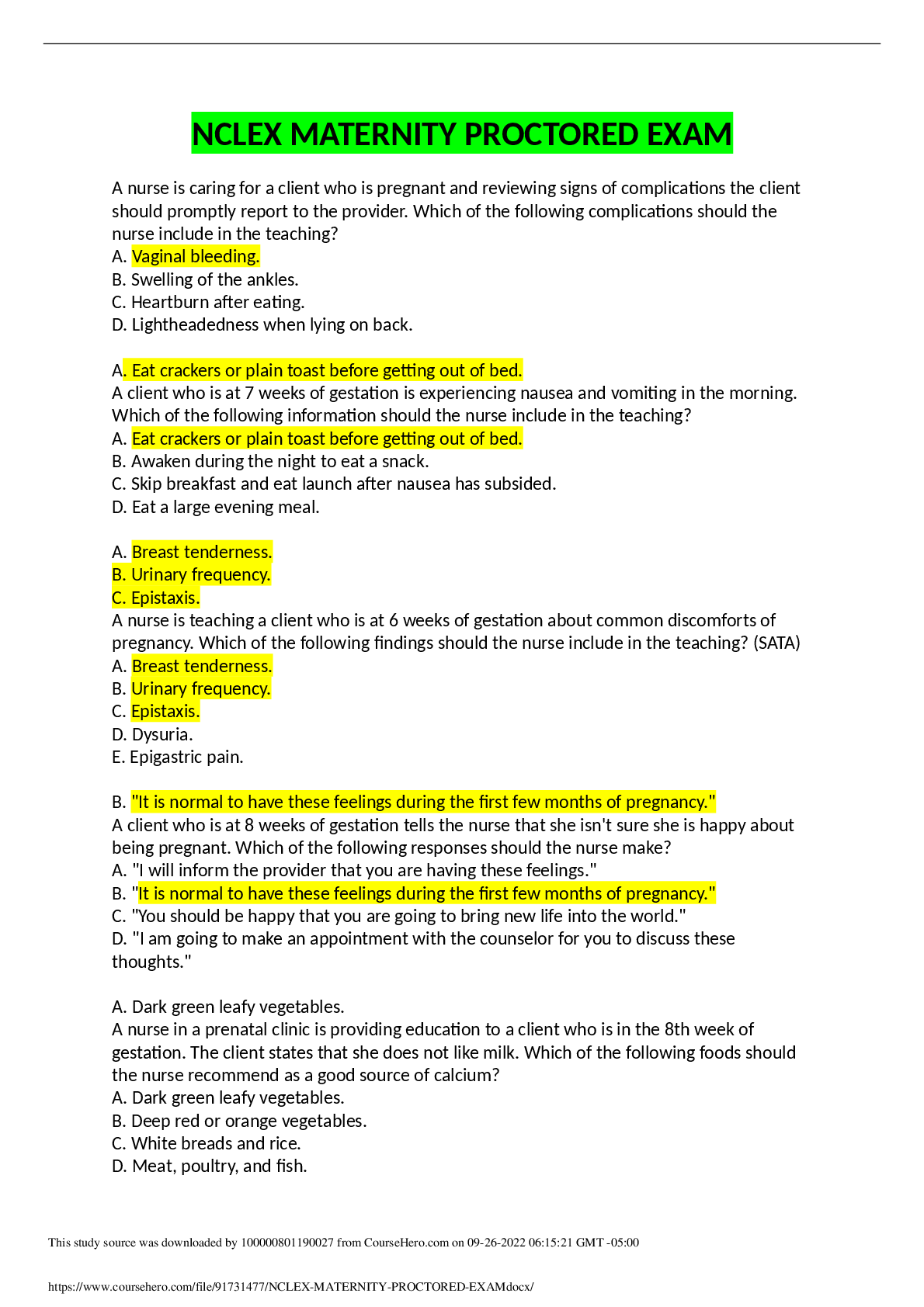 Preview image of NCLEX_MATERNITY_PROCTORED_EXAM document