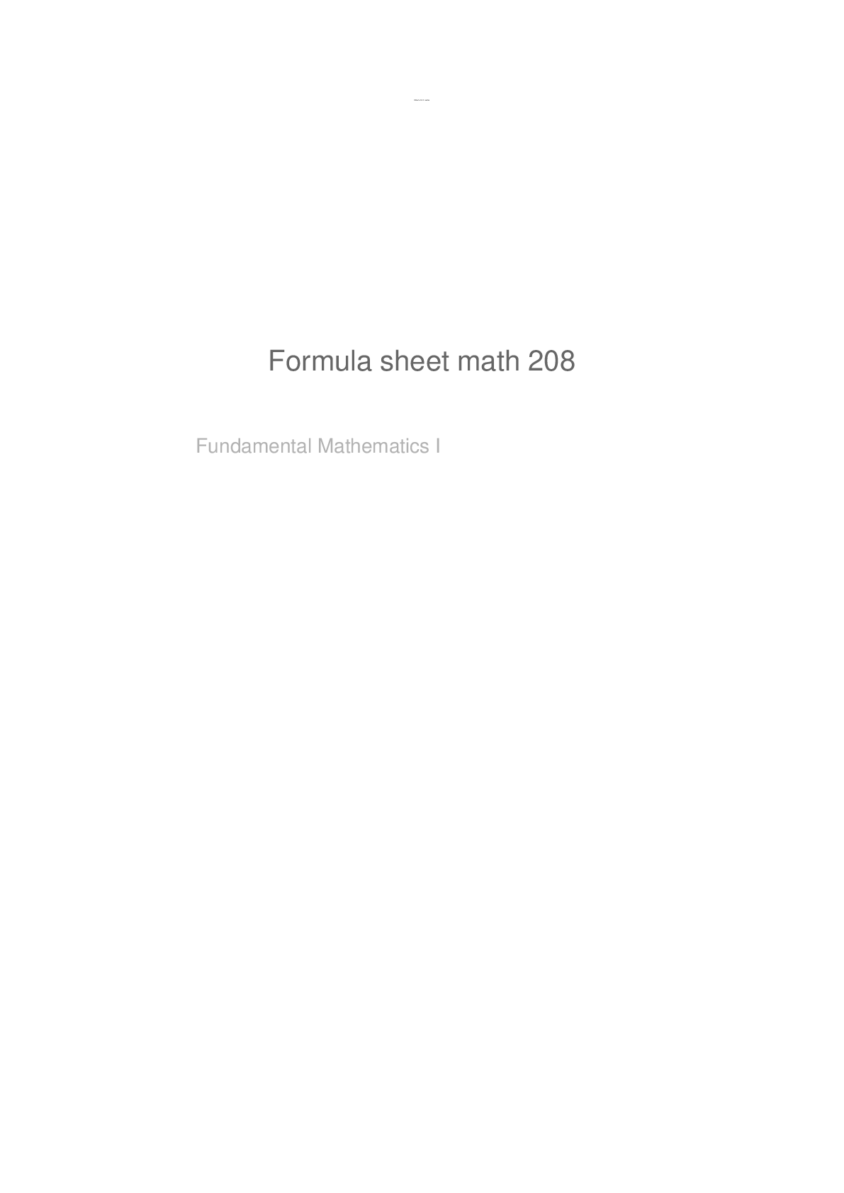 Preview of Formula sheet Math 208