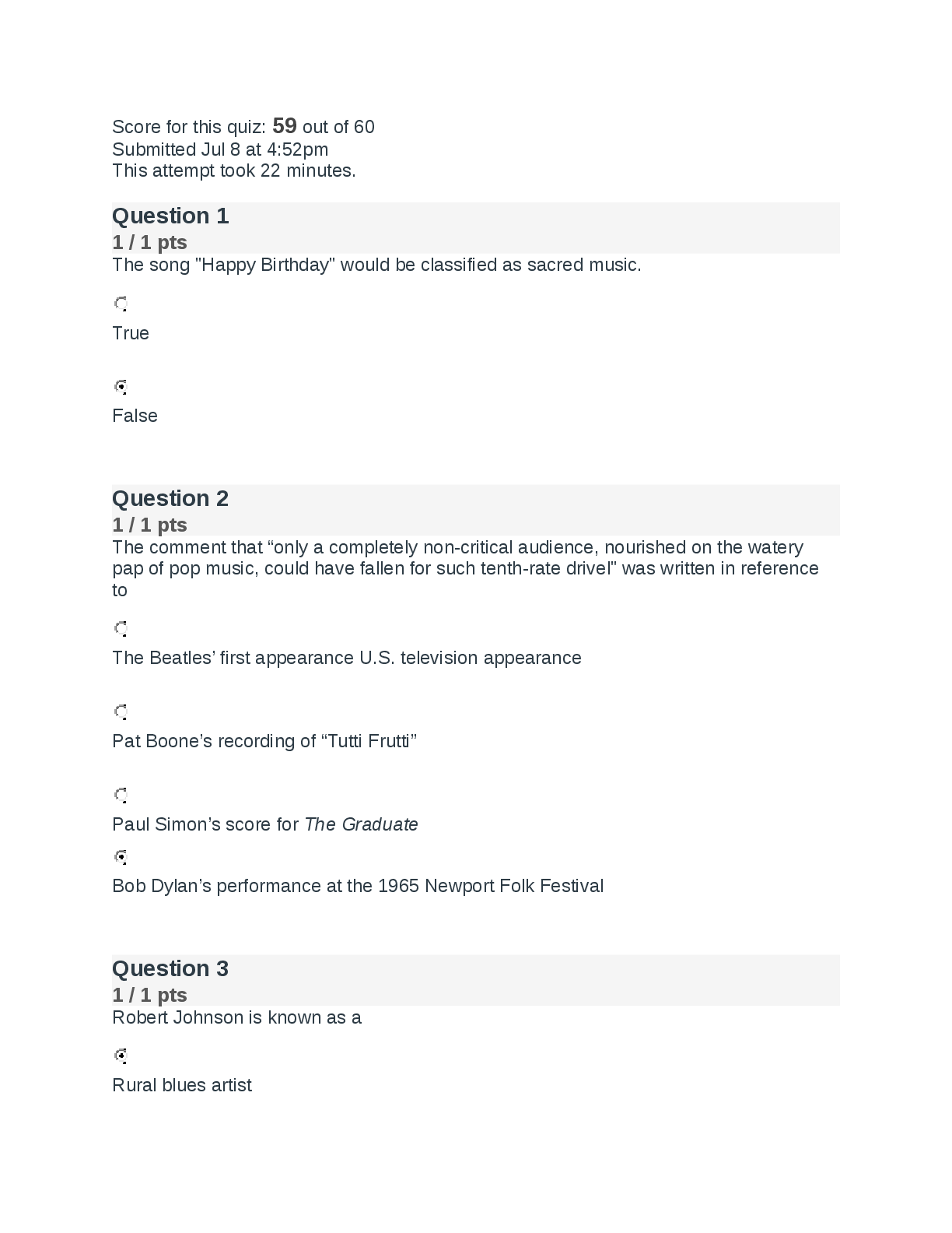 Preview image for MUS 28 midterm Questions and Answers 2023