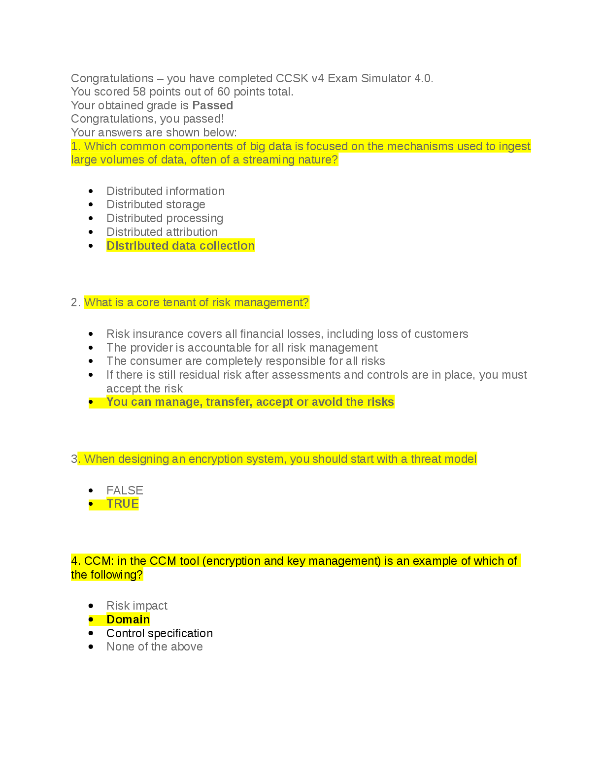 Preview image for CCSK v4 Exam Questions and Answers 2023