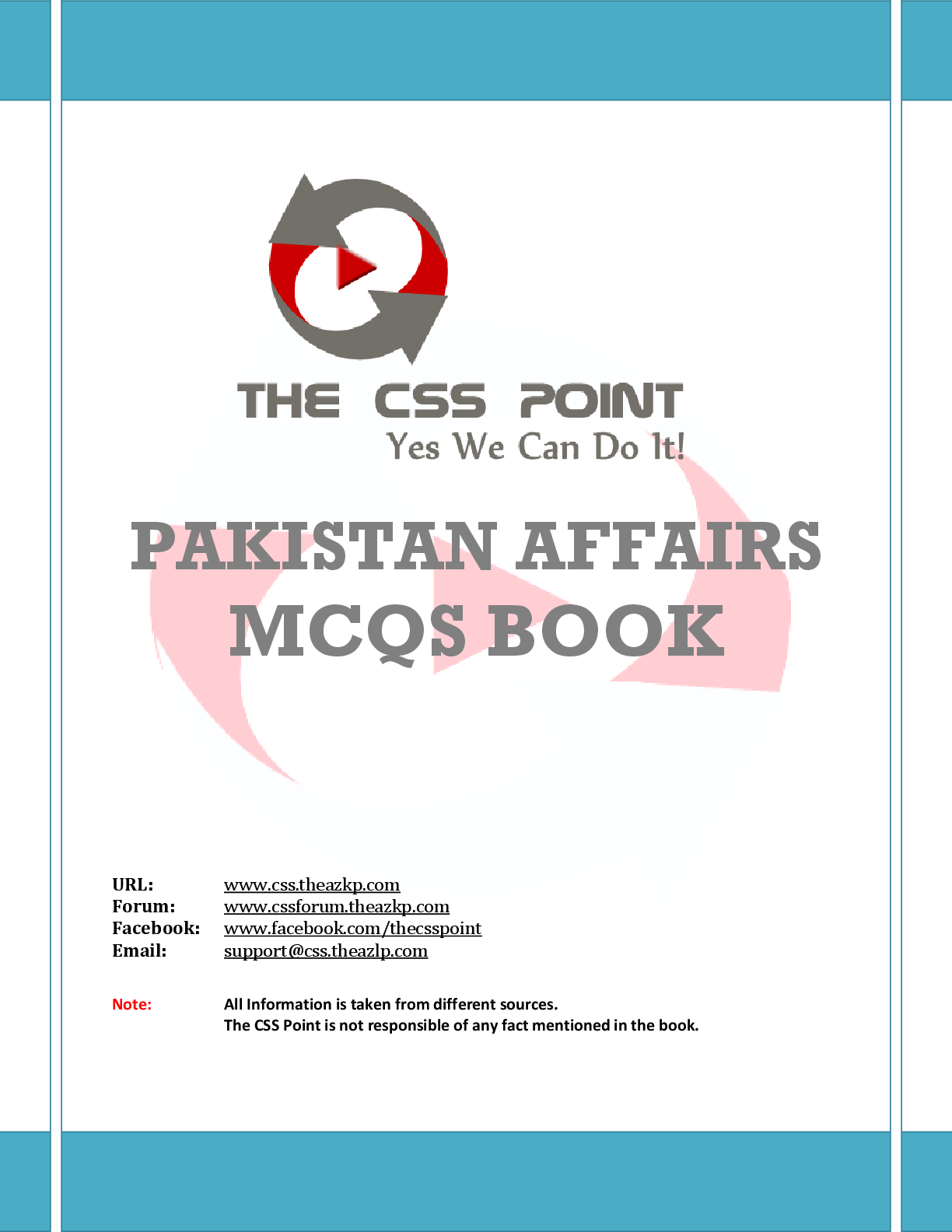 Preview of Pakıstan Affaırs Mcqs Book 1