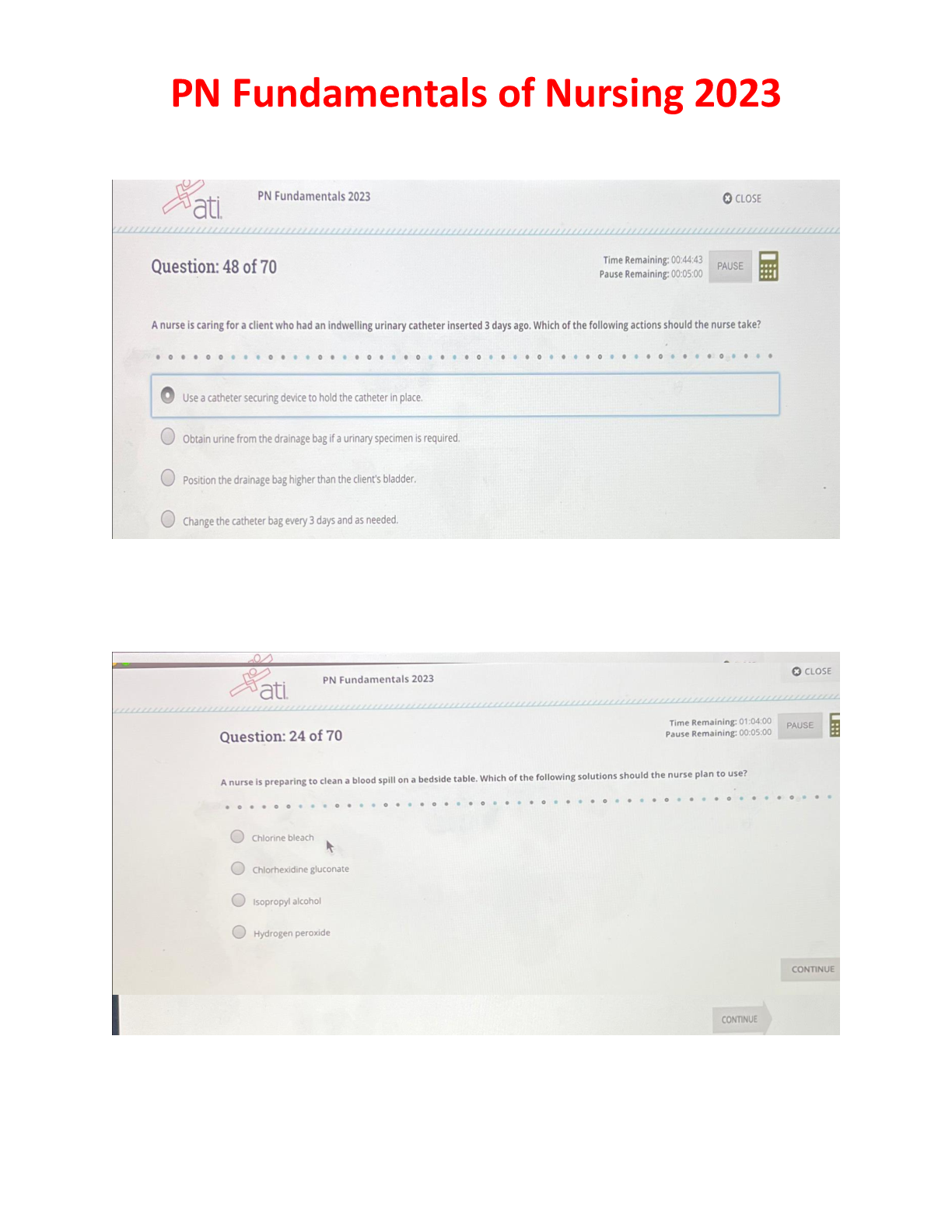 Preview image for PN Fundamentals of Nursing Retake Comprehensive Exam Study Guide