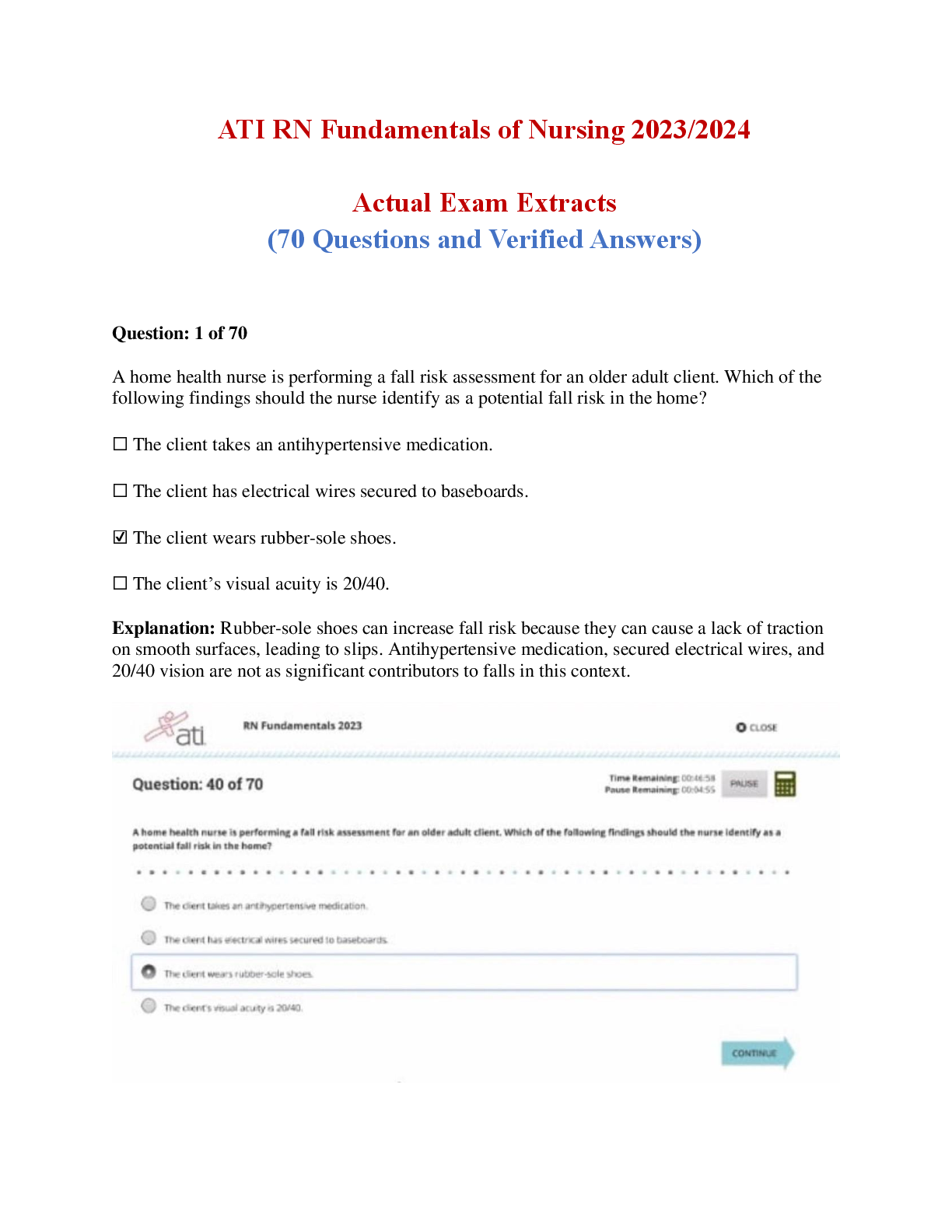 Preview image for RN Fundamentals NGN Proctored Comprehensive Exam Study Guide