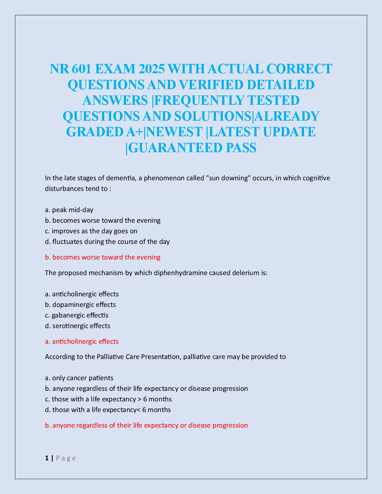NR 601 EXAM 2025