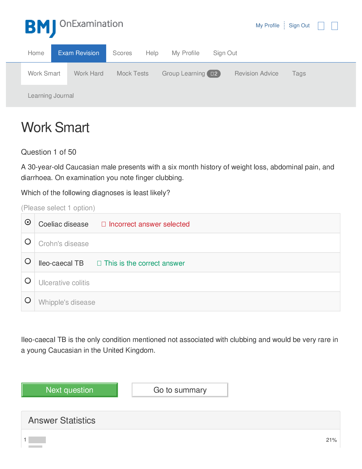 Preview image for Gastroenterology-Mrcp-I-Onexamination-2018-Q-Bank